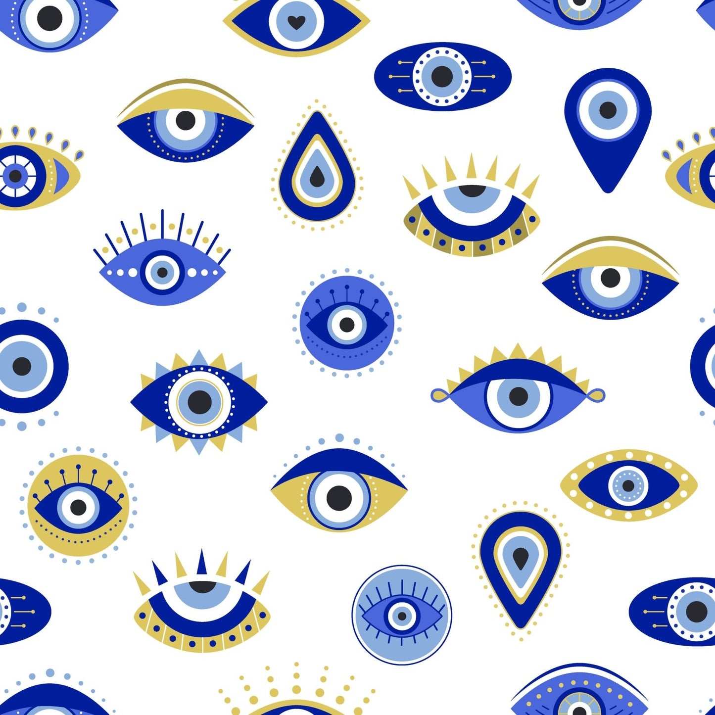 A436 Gold & Blue Eyes - Palmetto Sky Studio