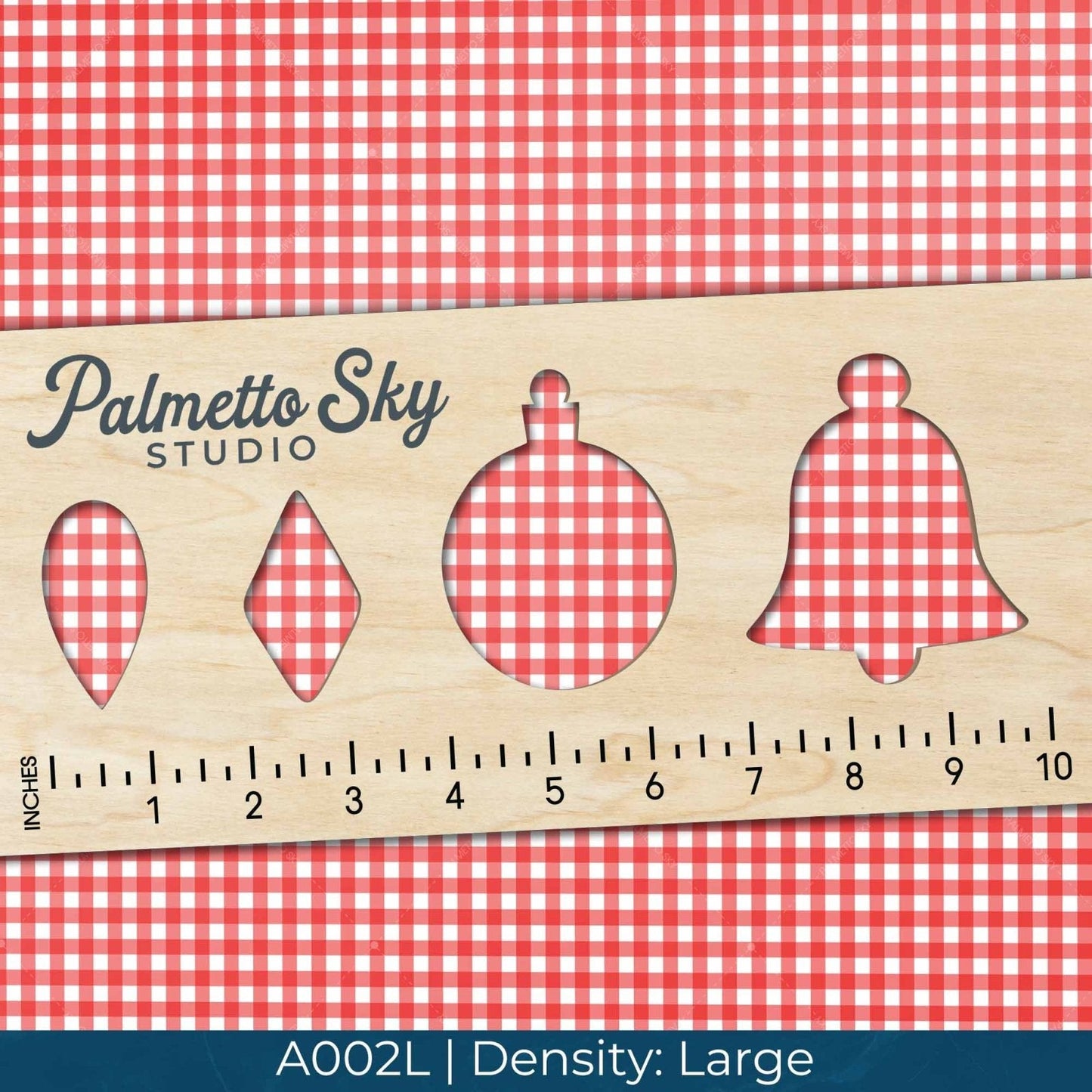 A002 Red Gingham Plaid - Palmetto Sky Studio