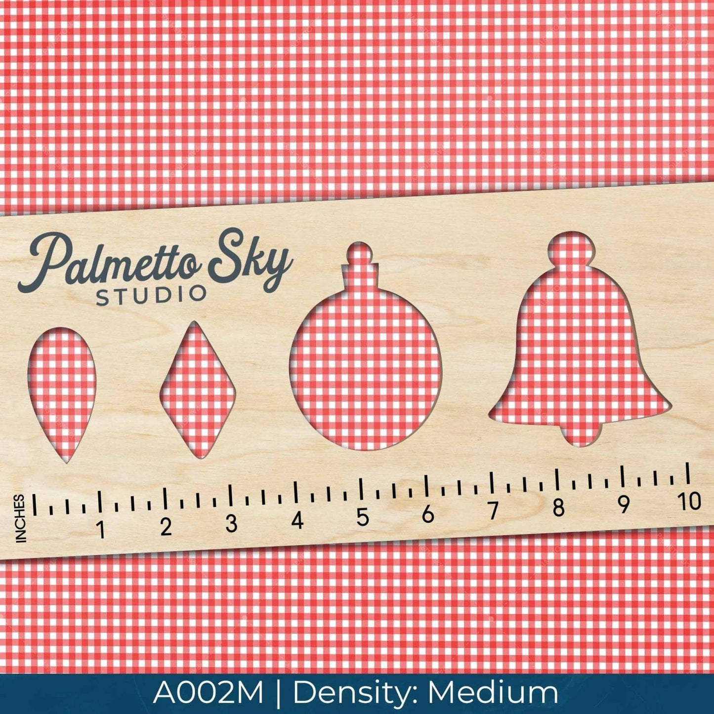 A002 Red Gingham Plaid - Palmetto Sky Studio
