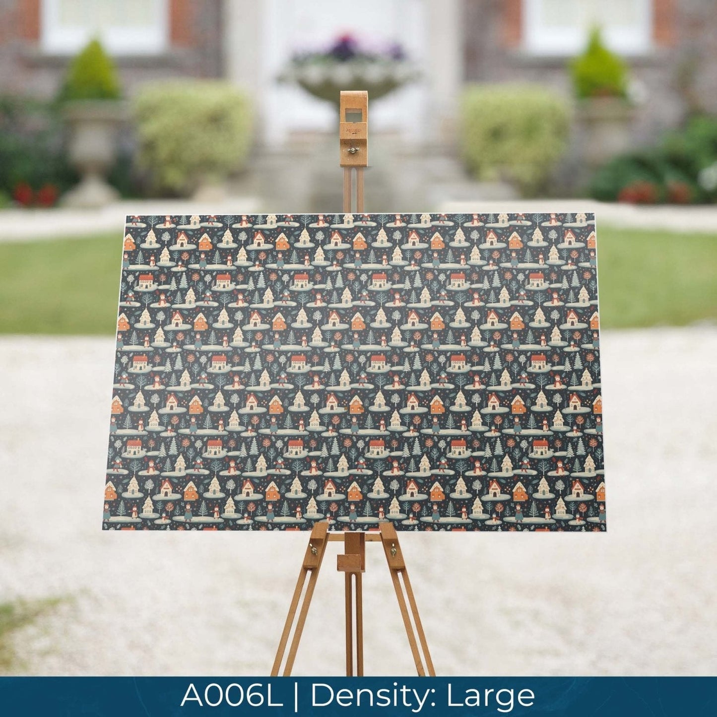 A006 Dark Snowy Town Trees - Palmetto Sky Studio