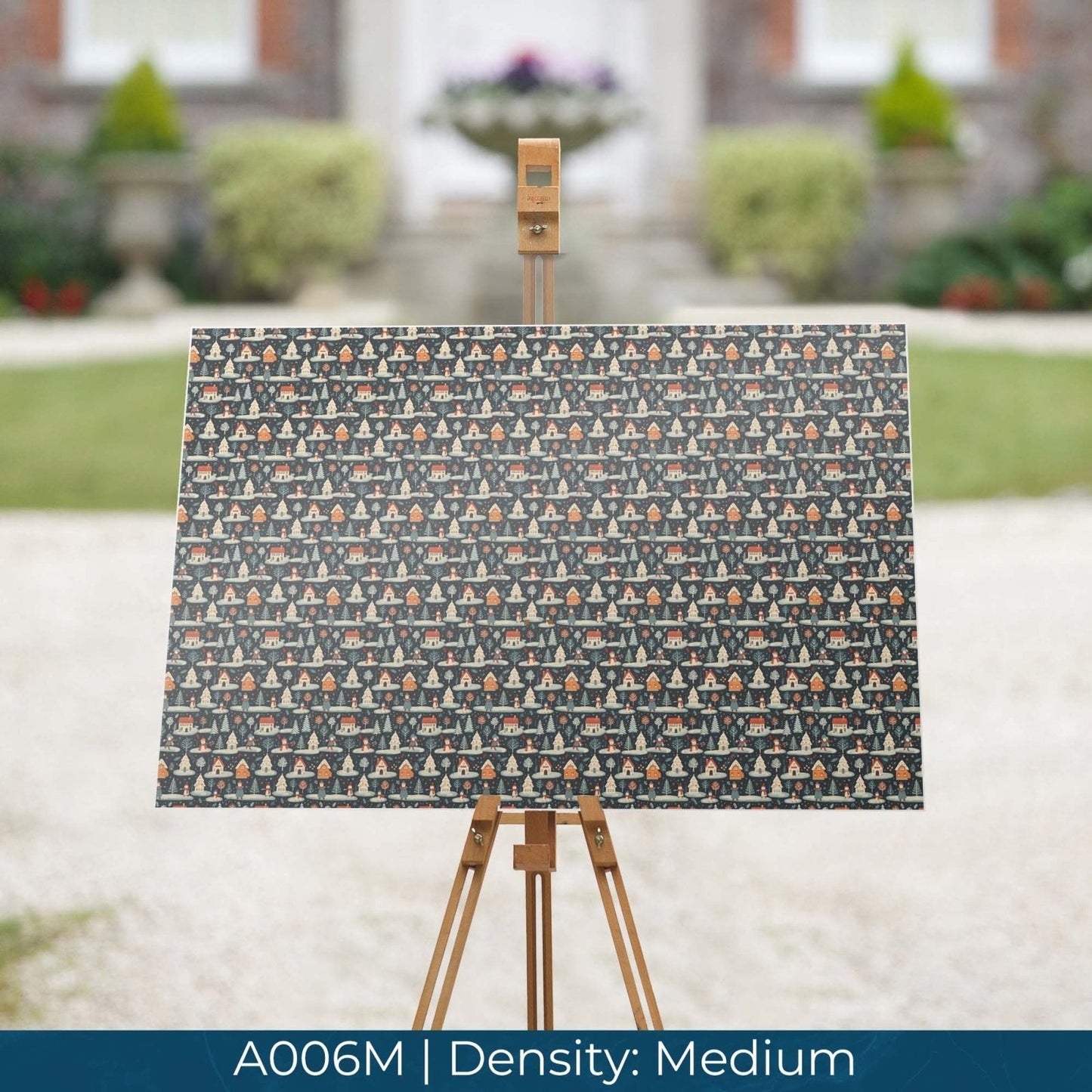 A006 Dark Snowy Town Trees - Palmetto Sky Studio