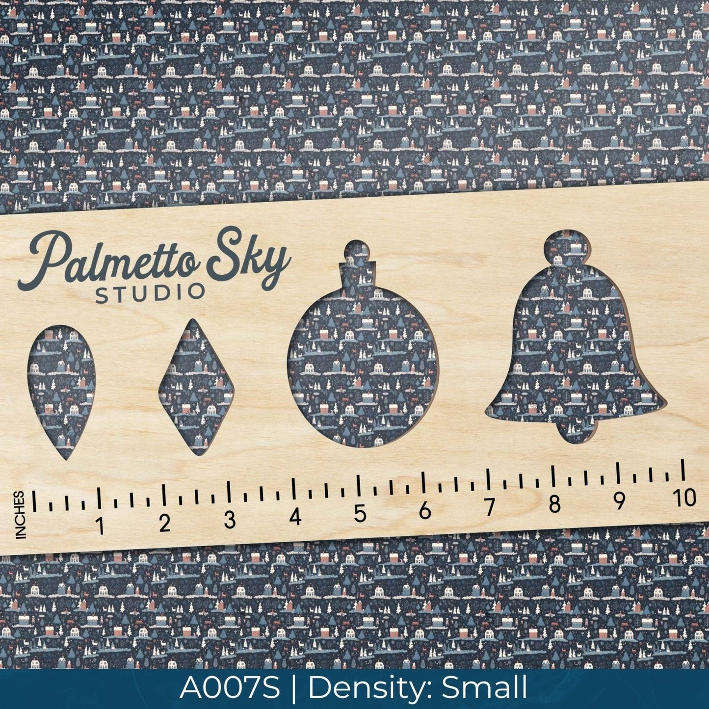 A007 Snowy Night Town - Palmetto Sky Studio
