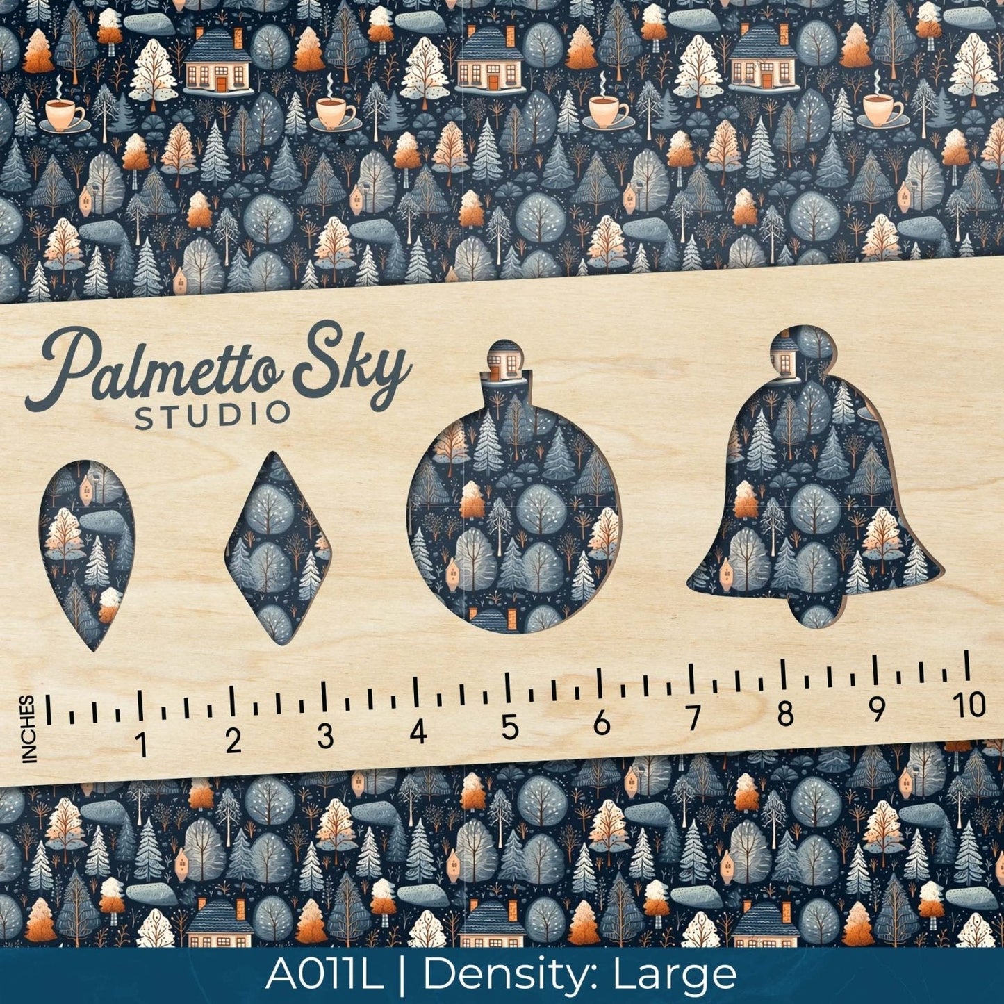 A011 Snowy Trees Forest - Palmetto Sky Studio