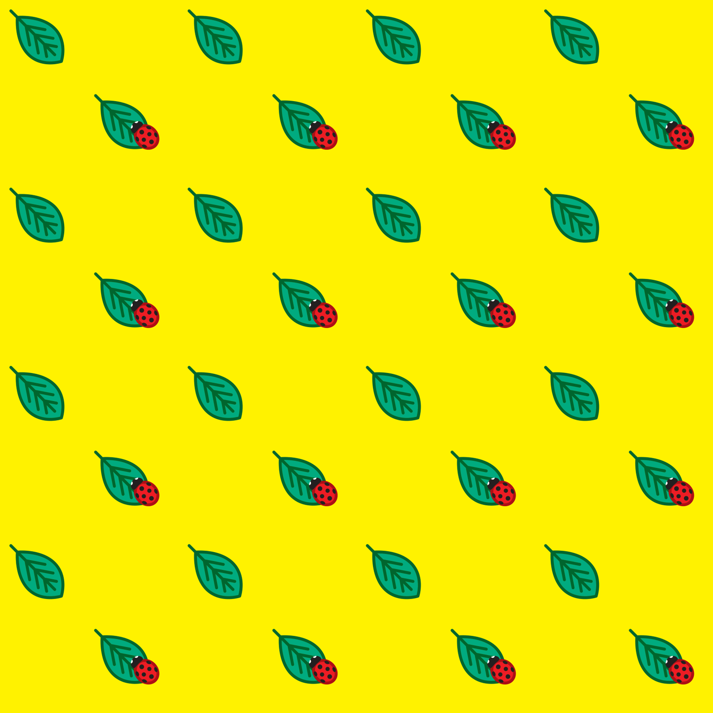 A012 Lemon Leaf Ladybug - Palmetto Sky Studio