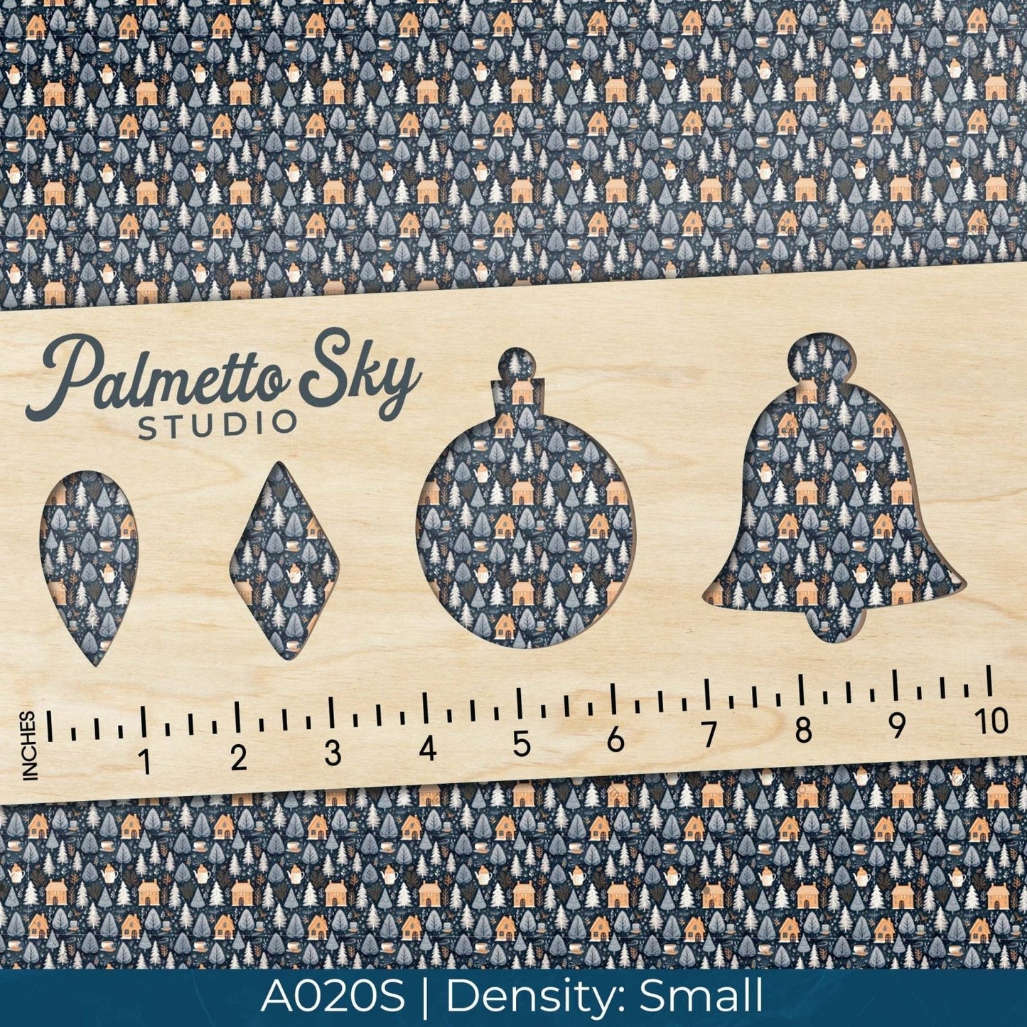 A020 Snowy Town Night - Palmetto Sky Studio