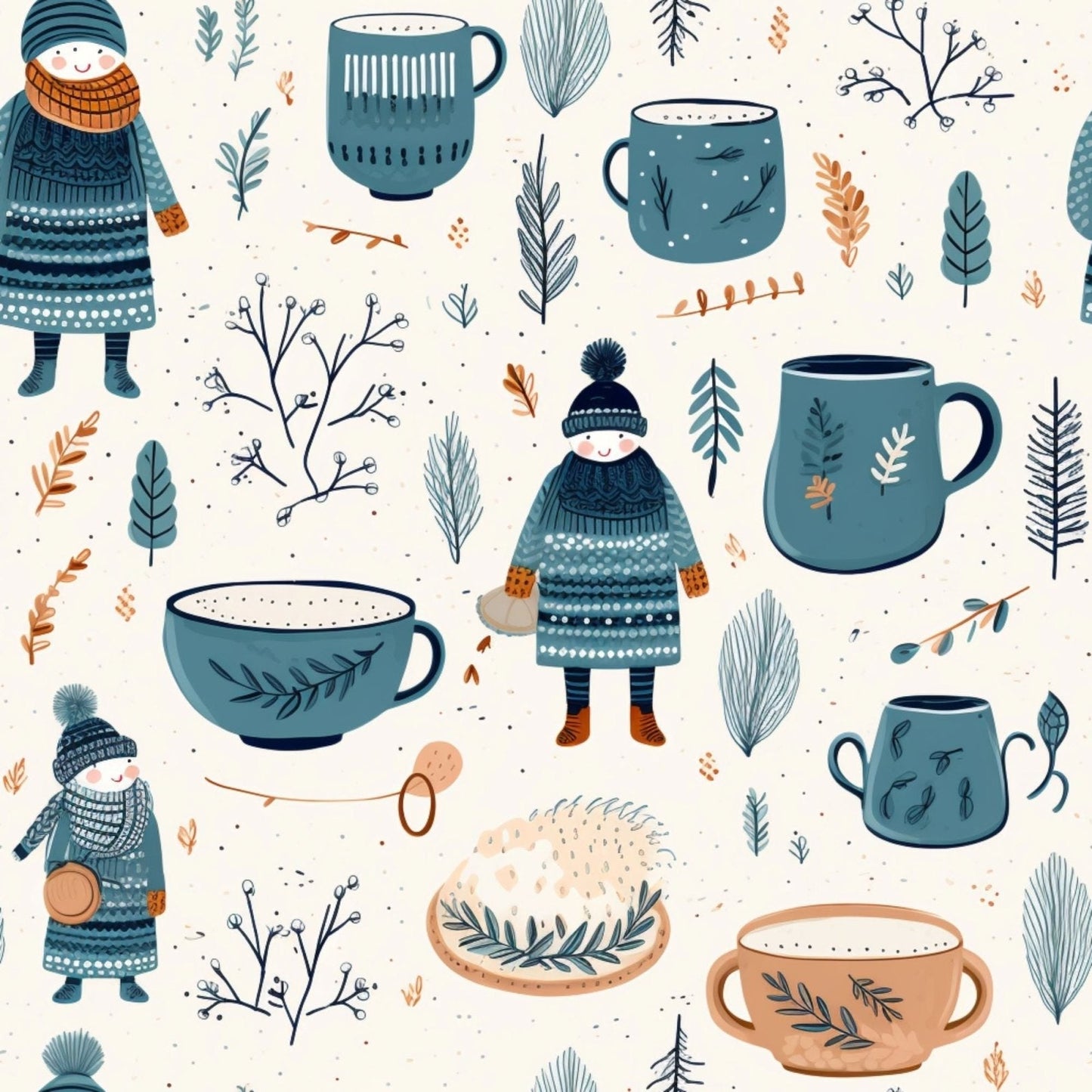 A028 Winter Snowy Cocoa - Palmetto Sky Studio