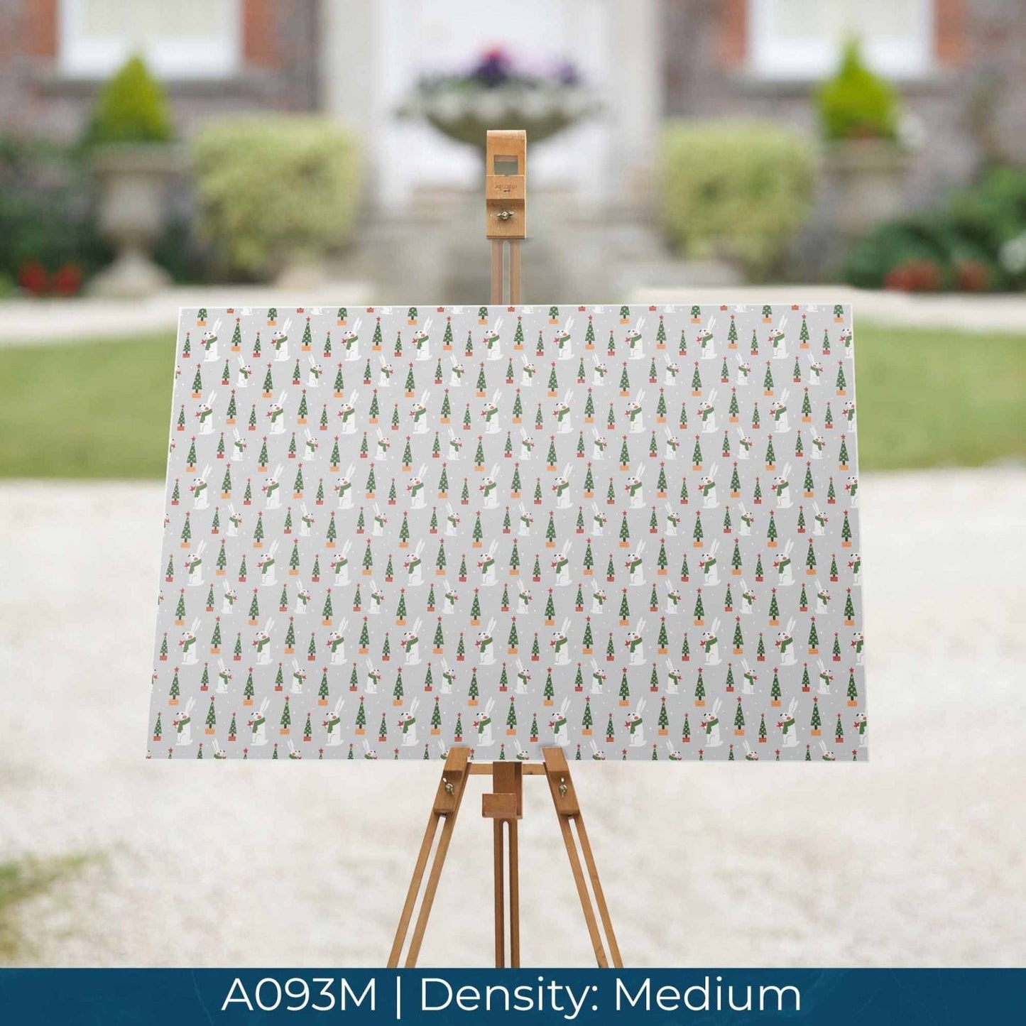 A093 Christmas Grey Rabbit - Palmetto Sky Studio