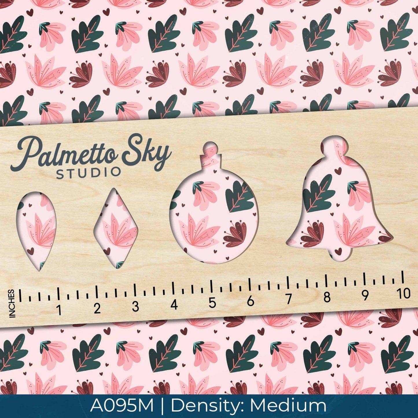 A095 Pink Burgundy Blossoms - Palmetto Sky Studio
