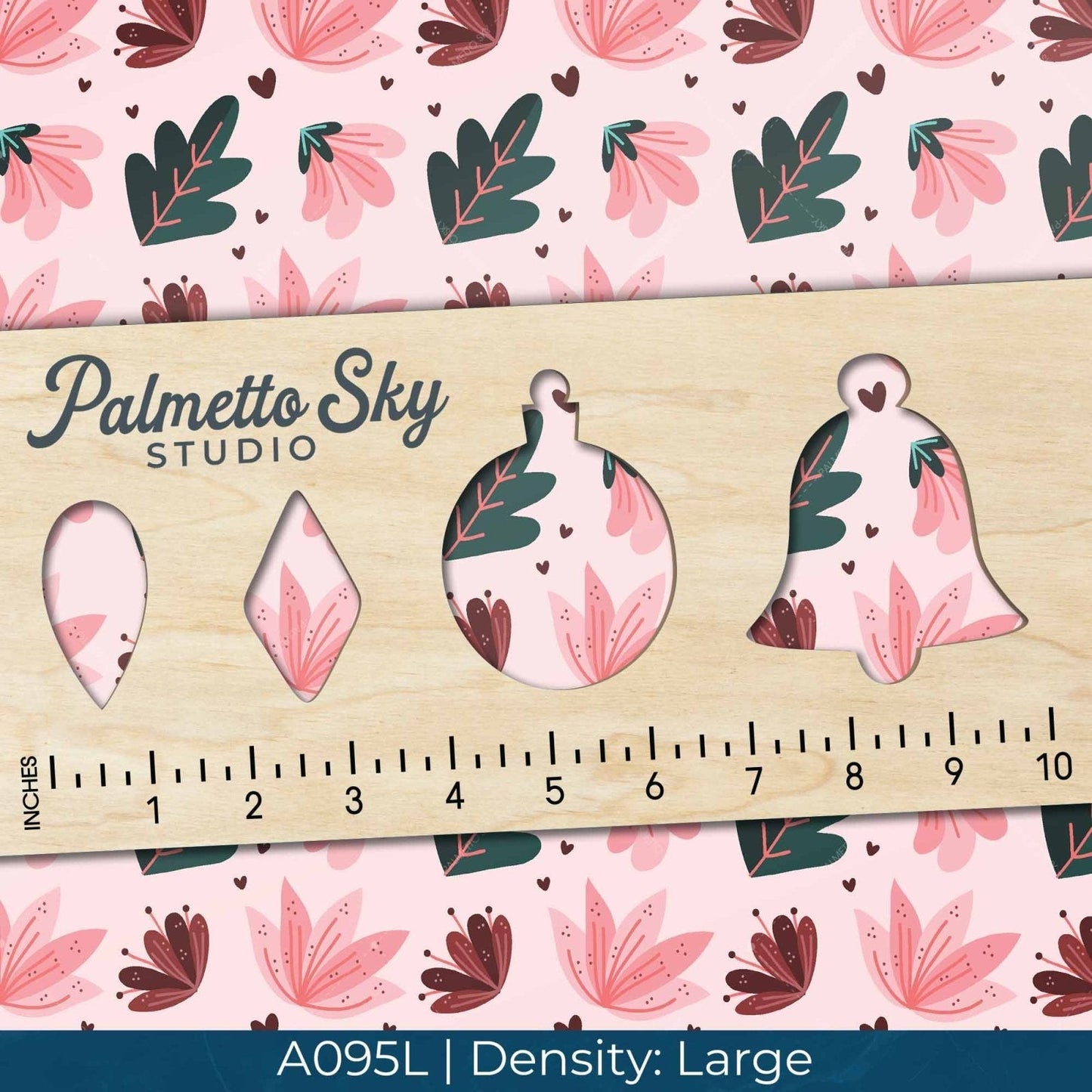 A095 Pink Burgundy Blossoms - Palmetto Sky Studio