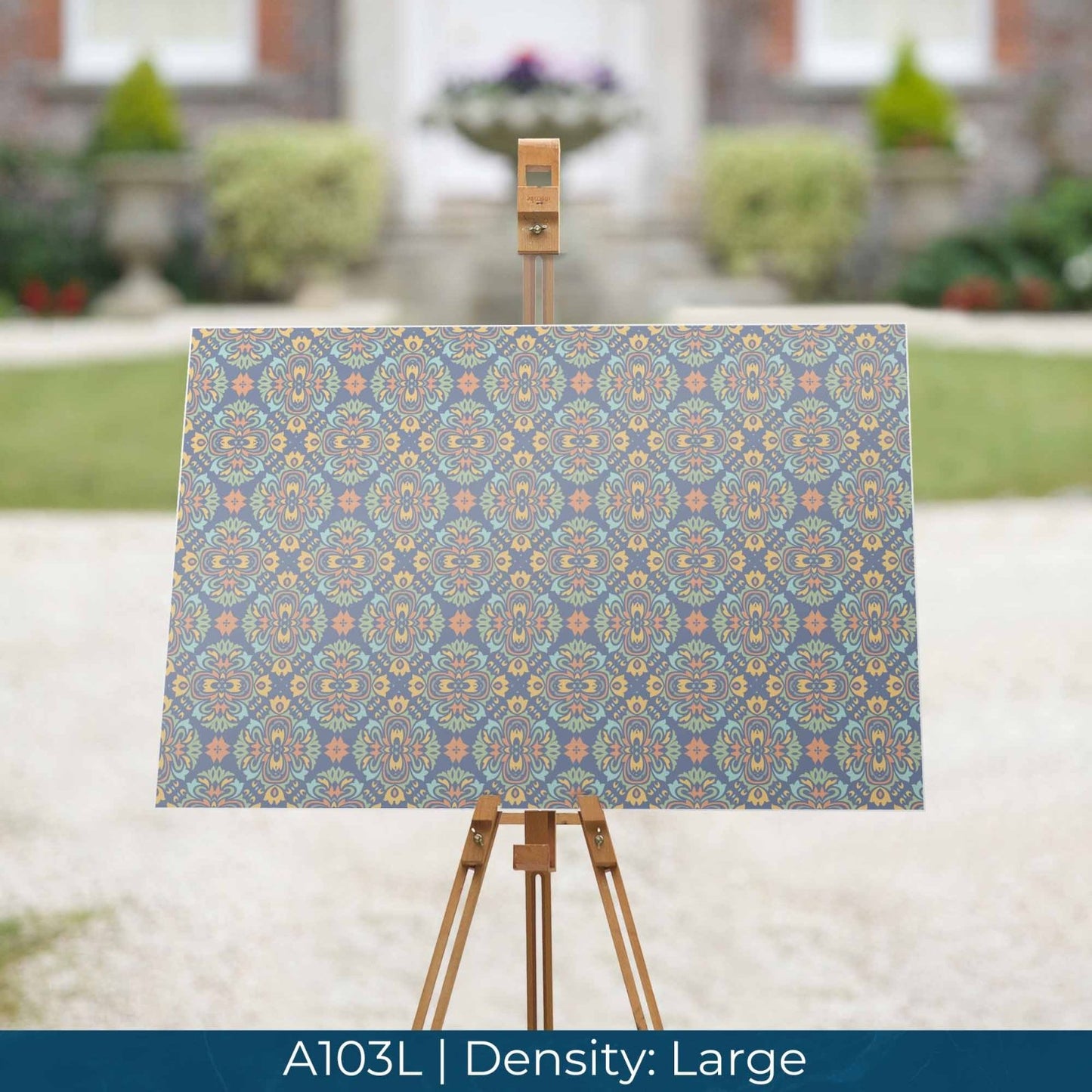 A103 Blue Ornate Tiles - Palmetto Sky Studio