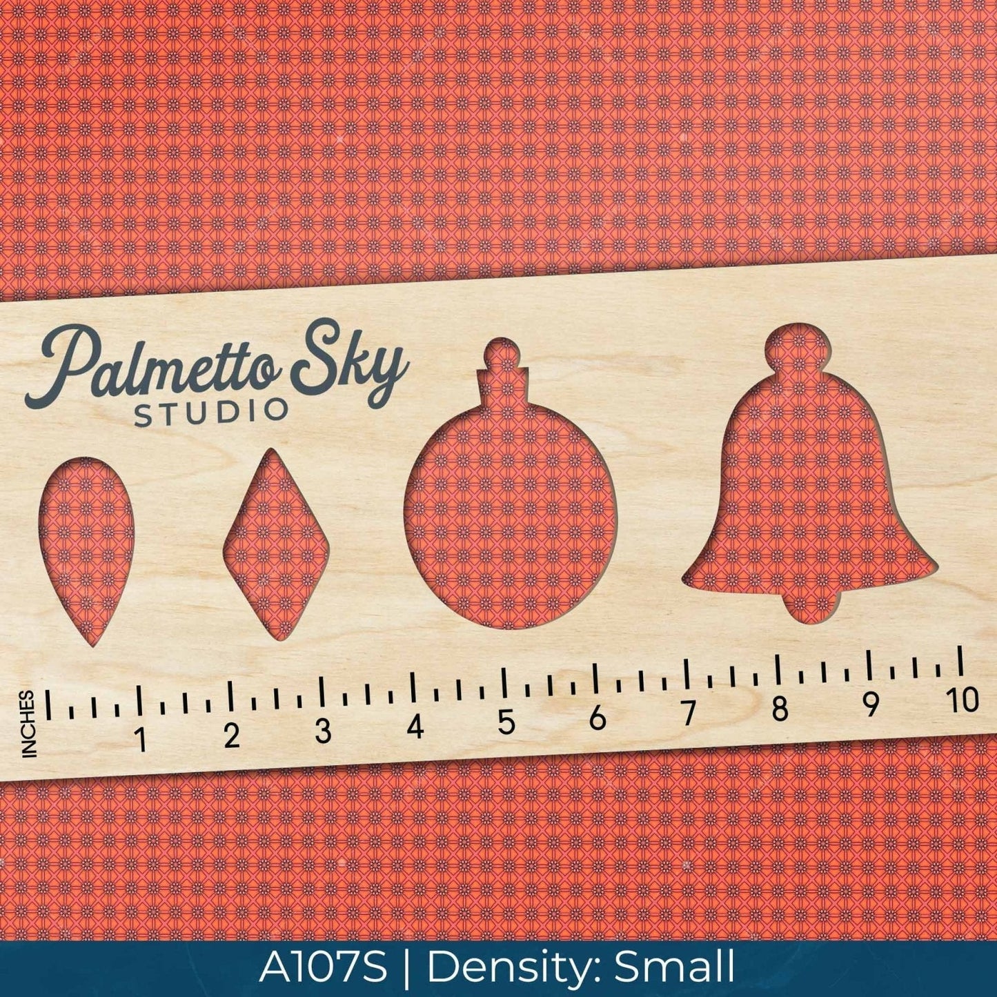 A107 Orange Psychedelic Geometric - Palmetto Sky Studio
