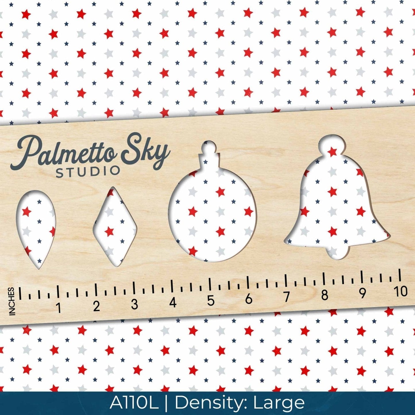 A110 White Patriotic Stars - Palmetto Sky Studio