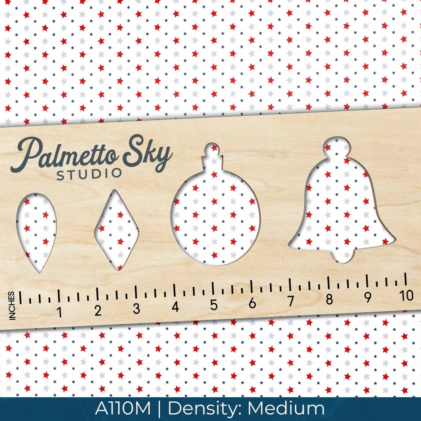 A110 White Patriotic Stars - Palmetto Sky Studio