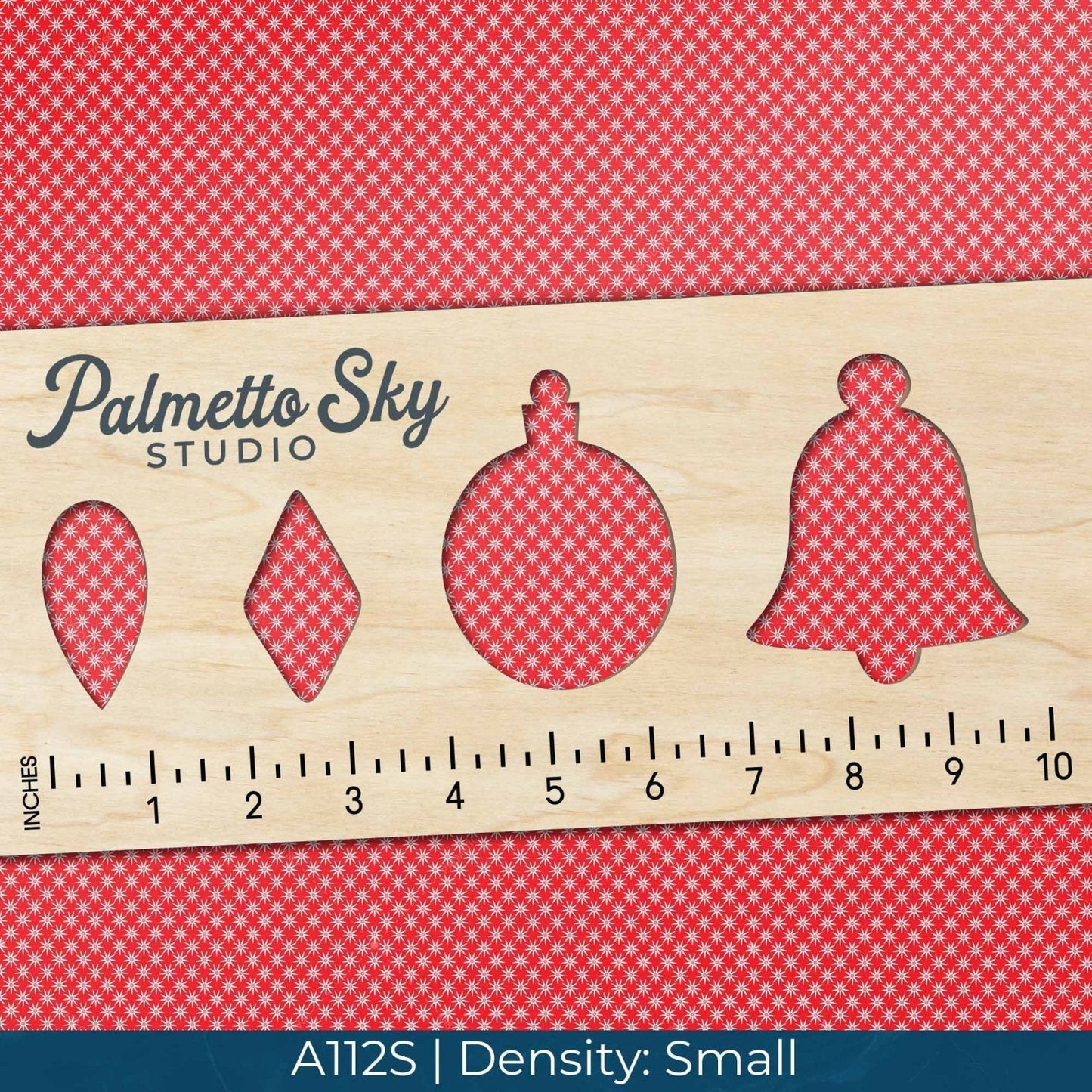 A112 Red Geometric Flowers - Palmetto Sky Studio