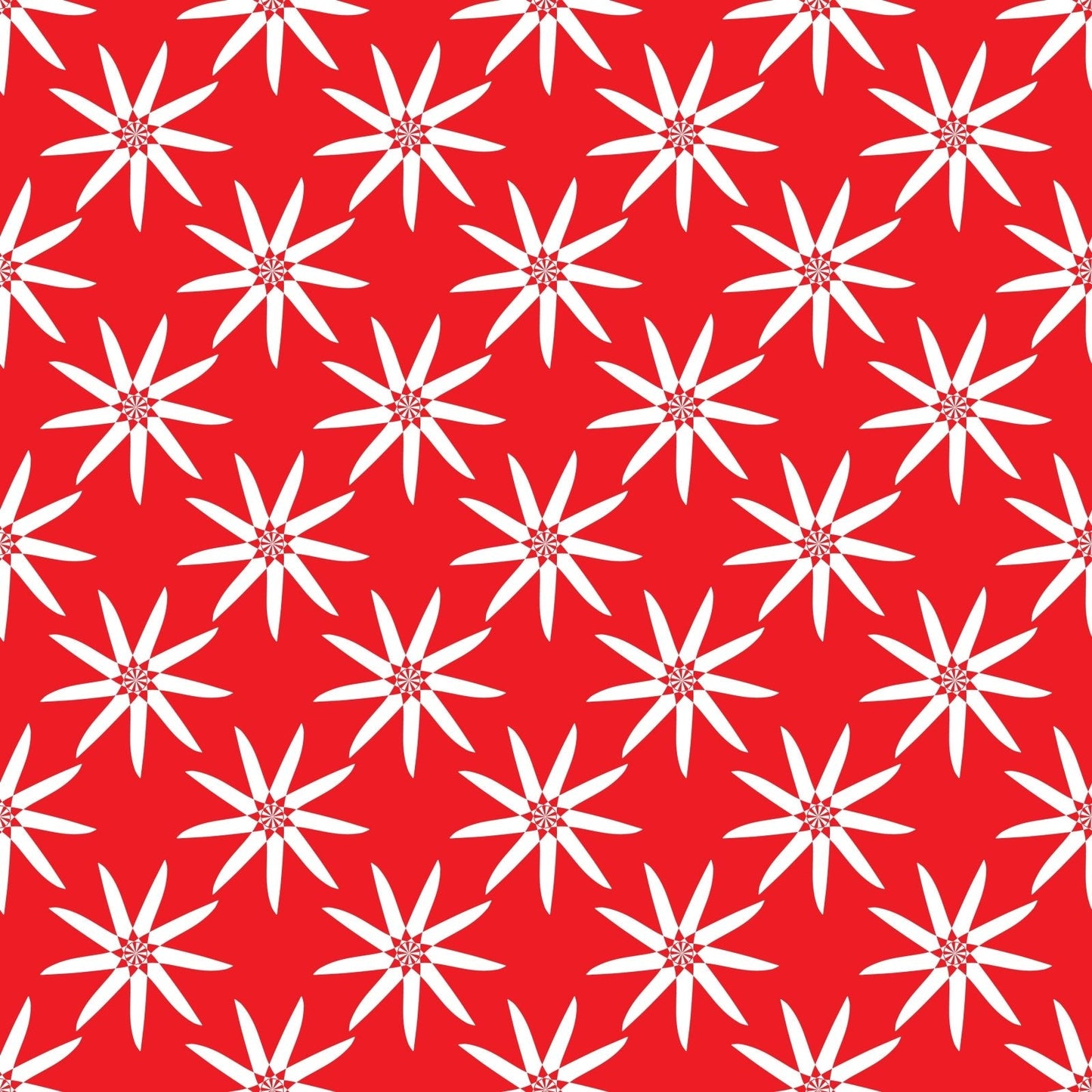 A112 Red Geometric Flowers - Palmetto Sky Studio