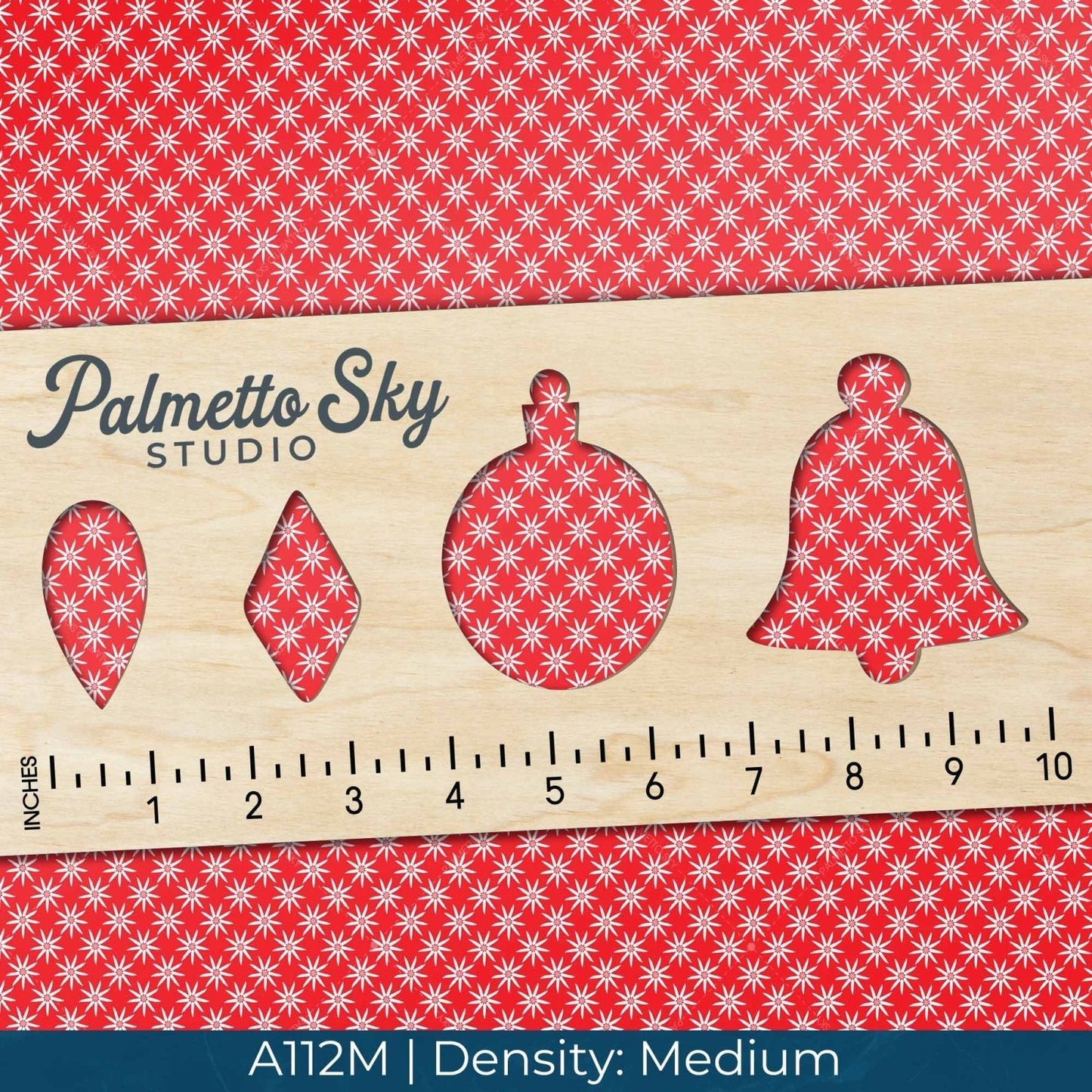 A112 Red Geometric Flowers - Palmetto Sky Studio