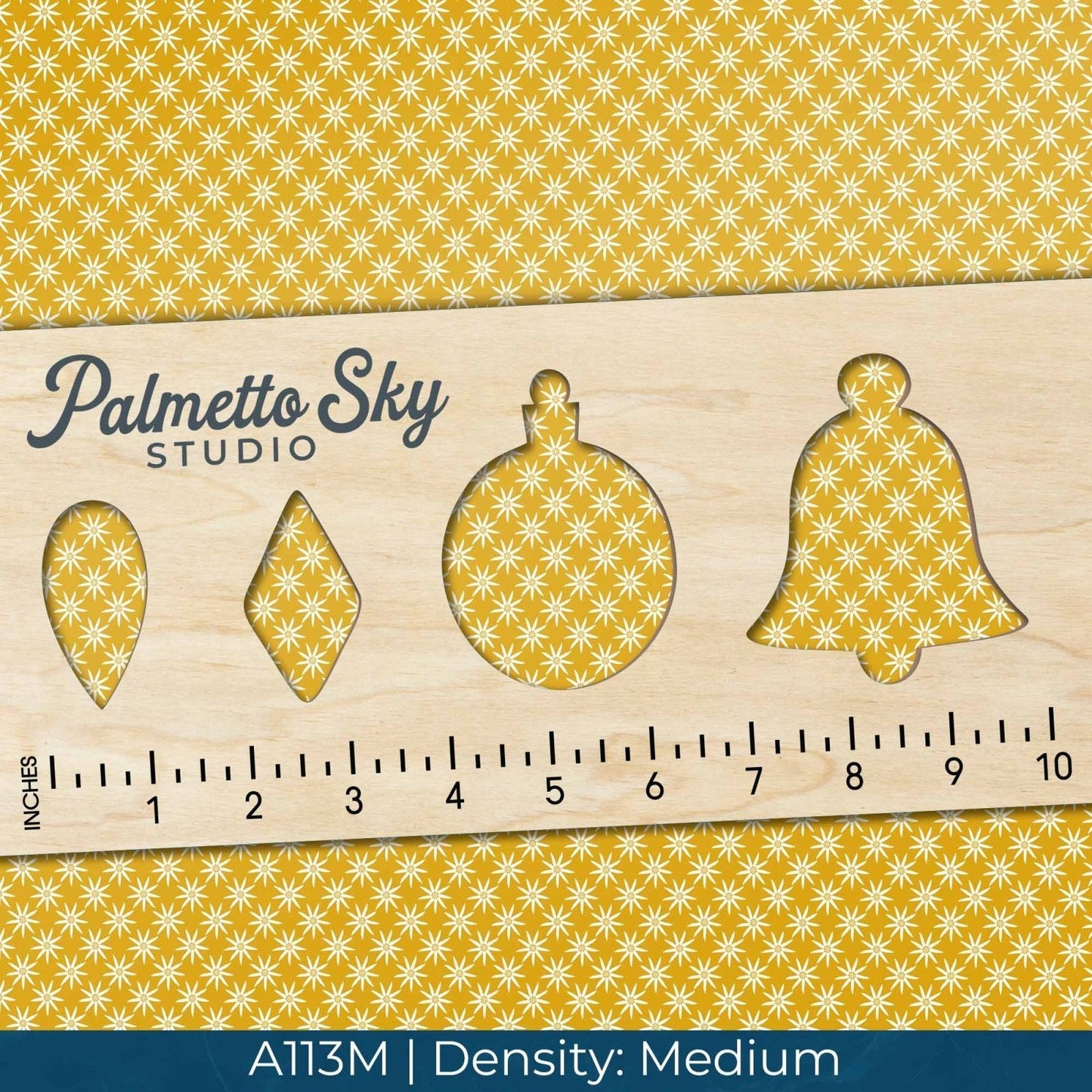 A113 Yellow Geometric Flowers - Palmetto Sky Studio