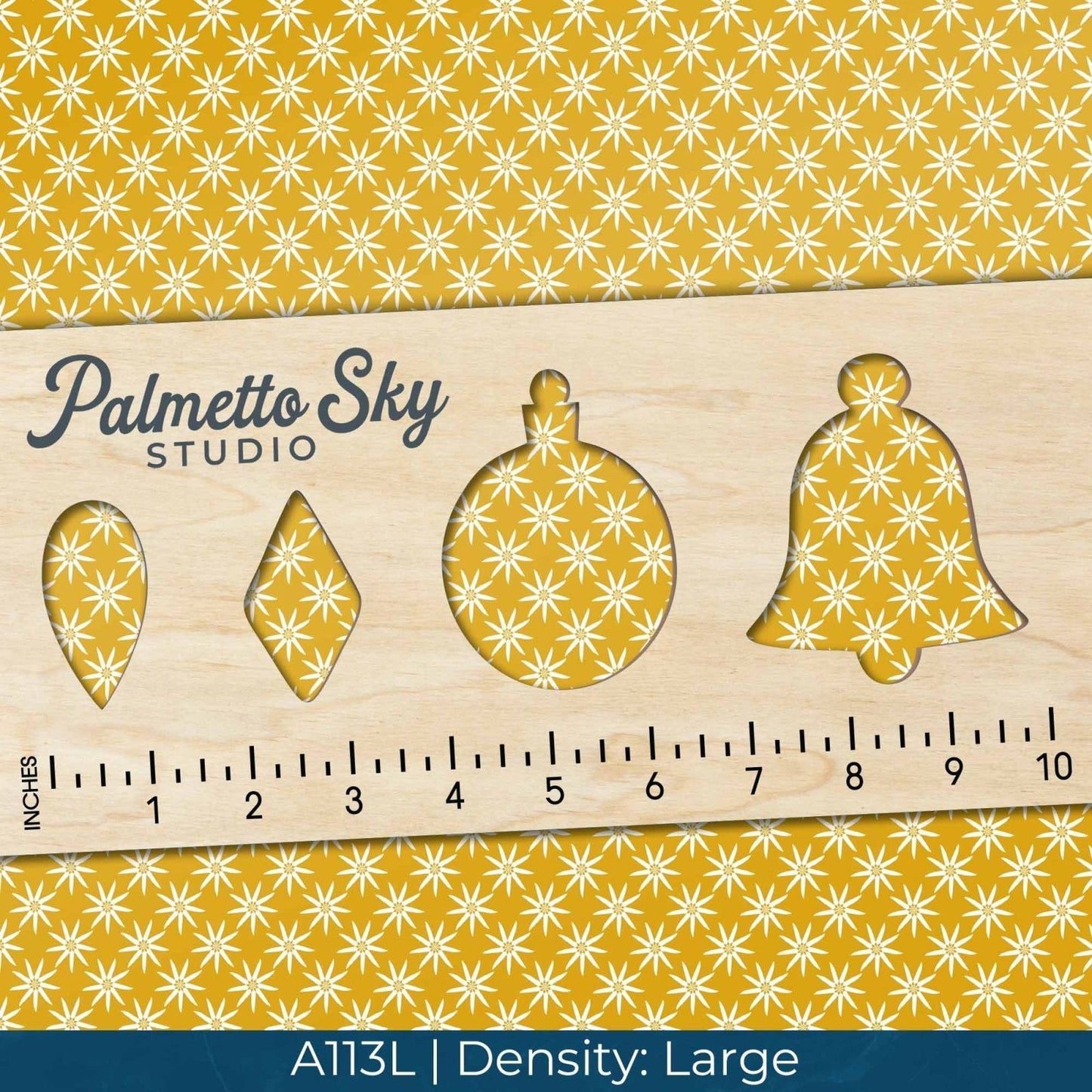 A113 Yellow Geometric Flowers - Palmetto Sky Studio