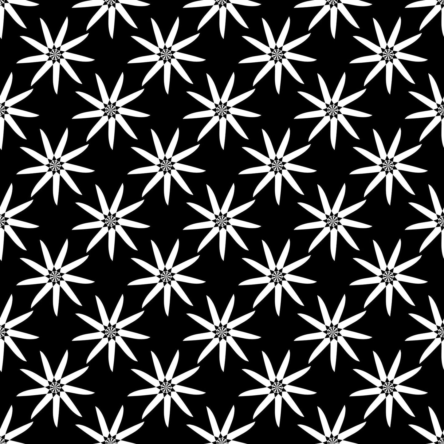 A114 Black Geometric Flowers - Palmetto Sky Studio