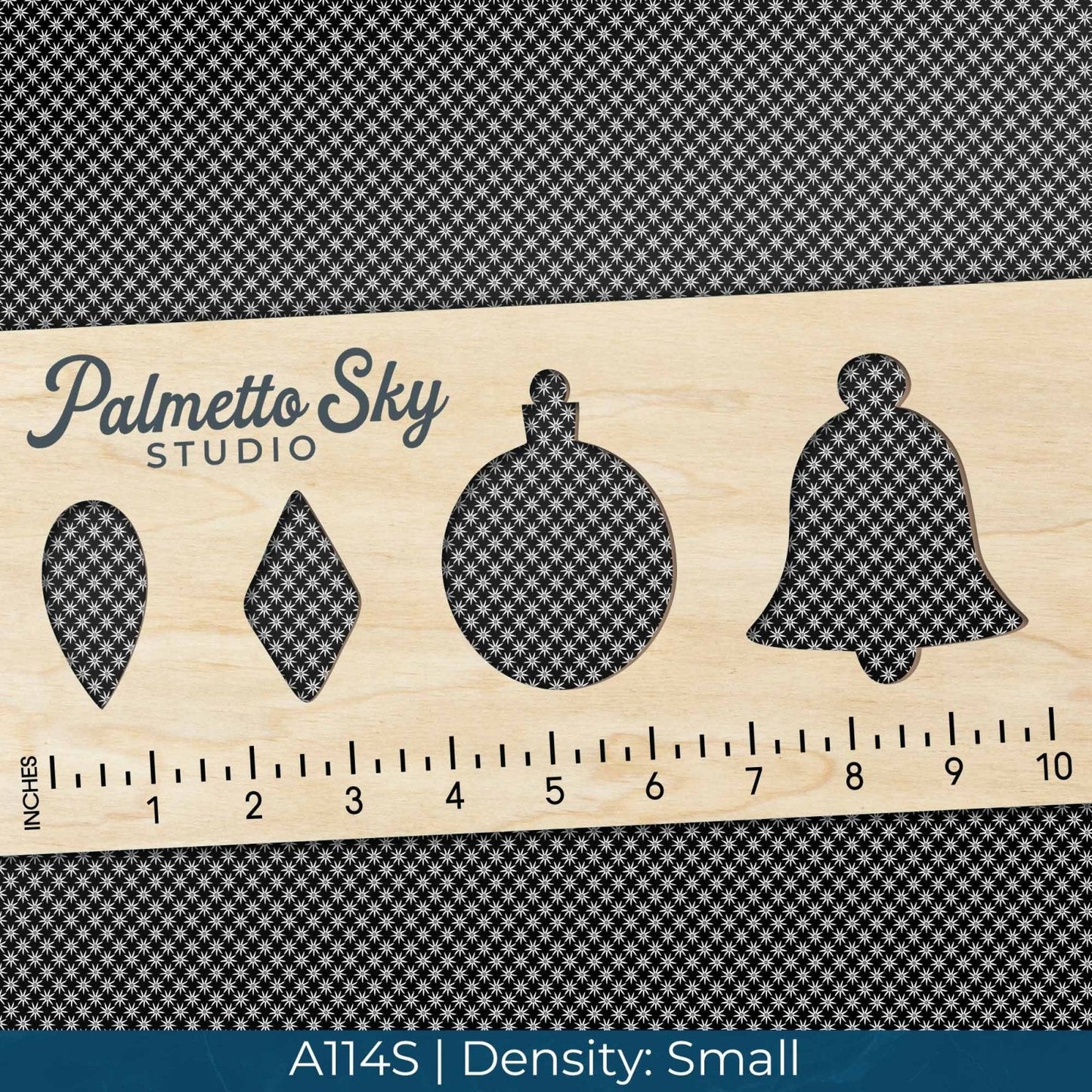 A114 Black Geometric Flowers - Palmetto Sky Studio