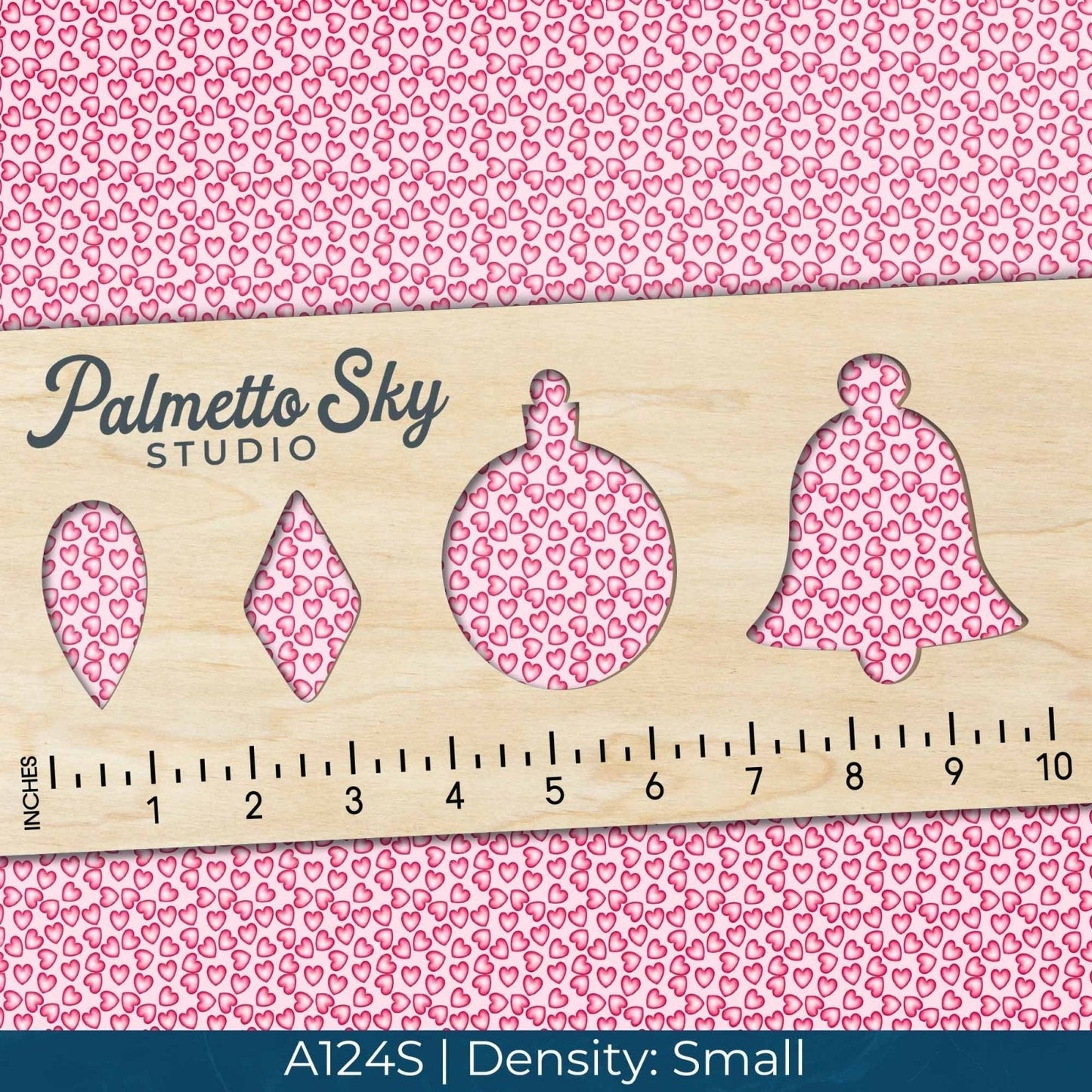 A124 Pink Cartoon Hearts - Palmetto Sky Studio