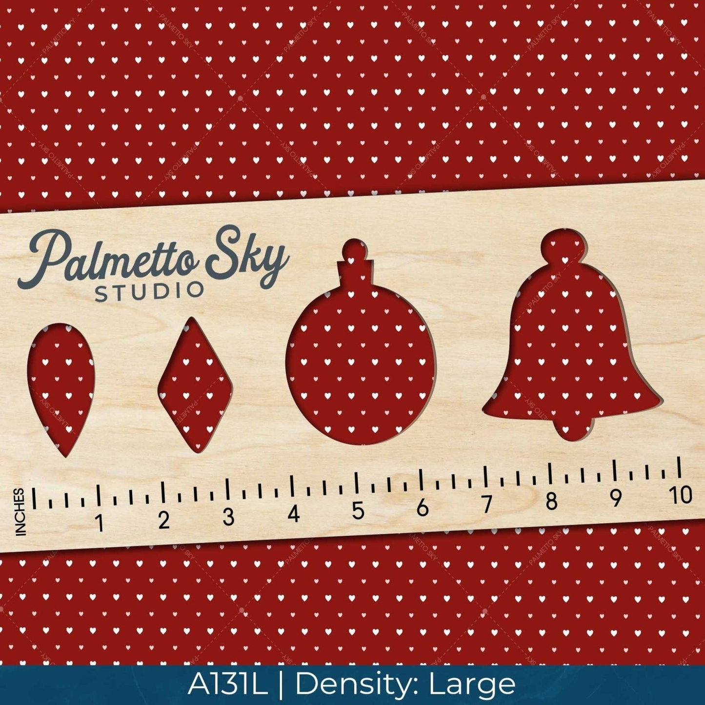 A131 Red Dainty Hearts - Palmetto Sky Studio