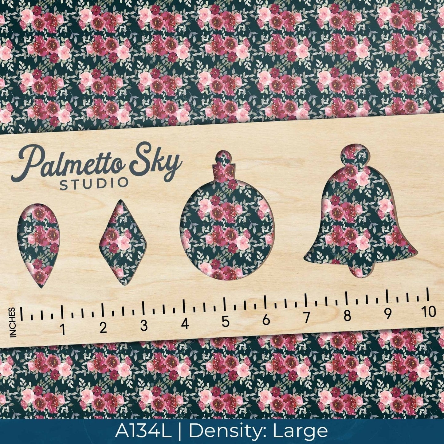A134 Watercolor Dark Florals - Palmetto Sky Studio