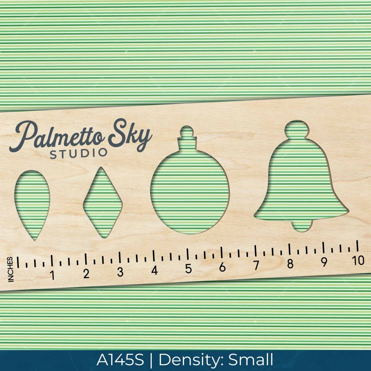 A145 Multicolored Green Stripes - Palmetto Sky Studio