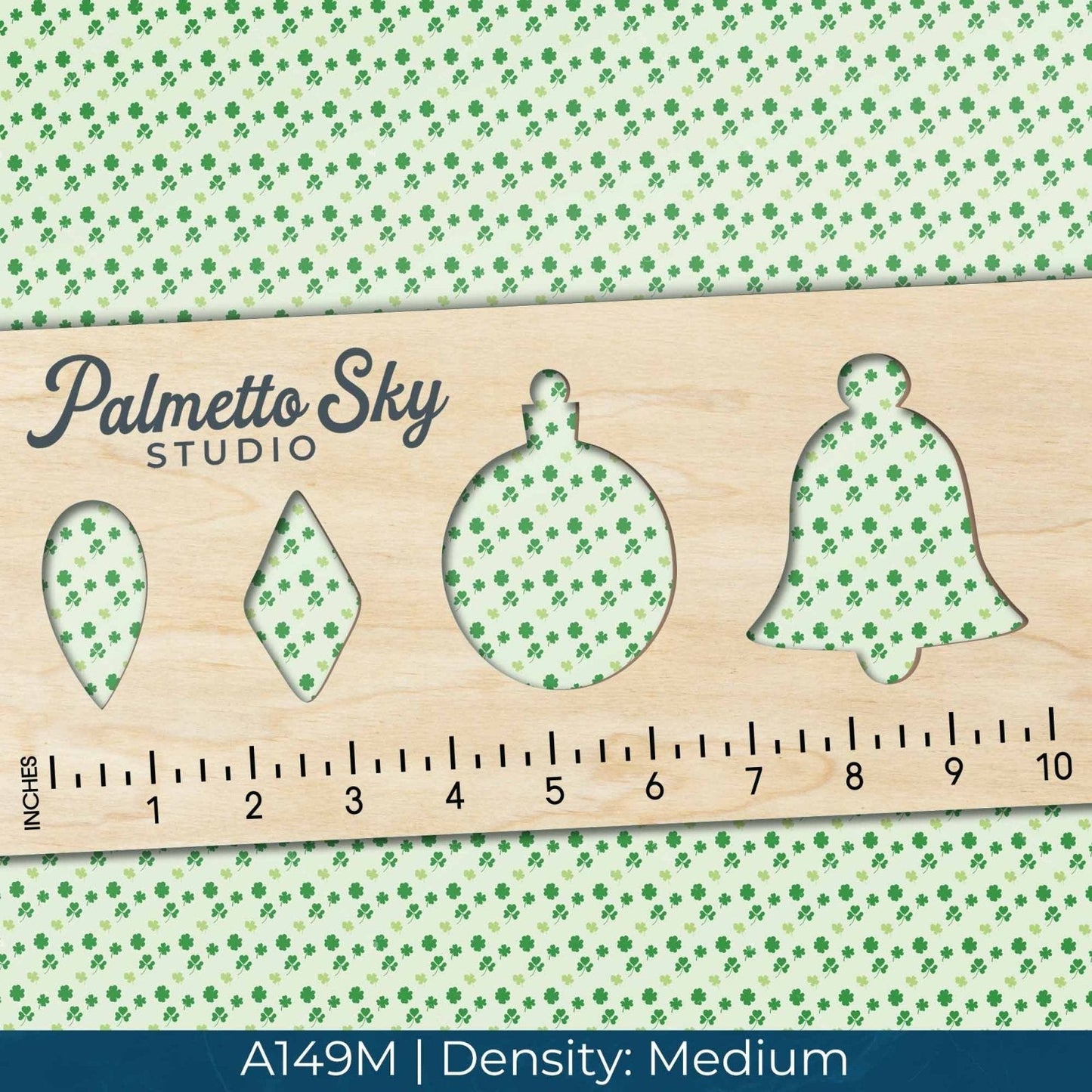 A149 Green Shamrock Clovers - Palmetto Sky Studio