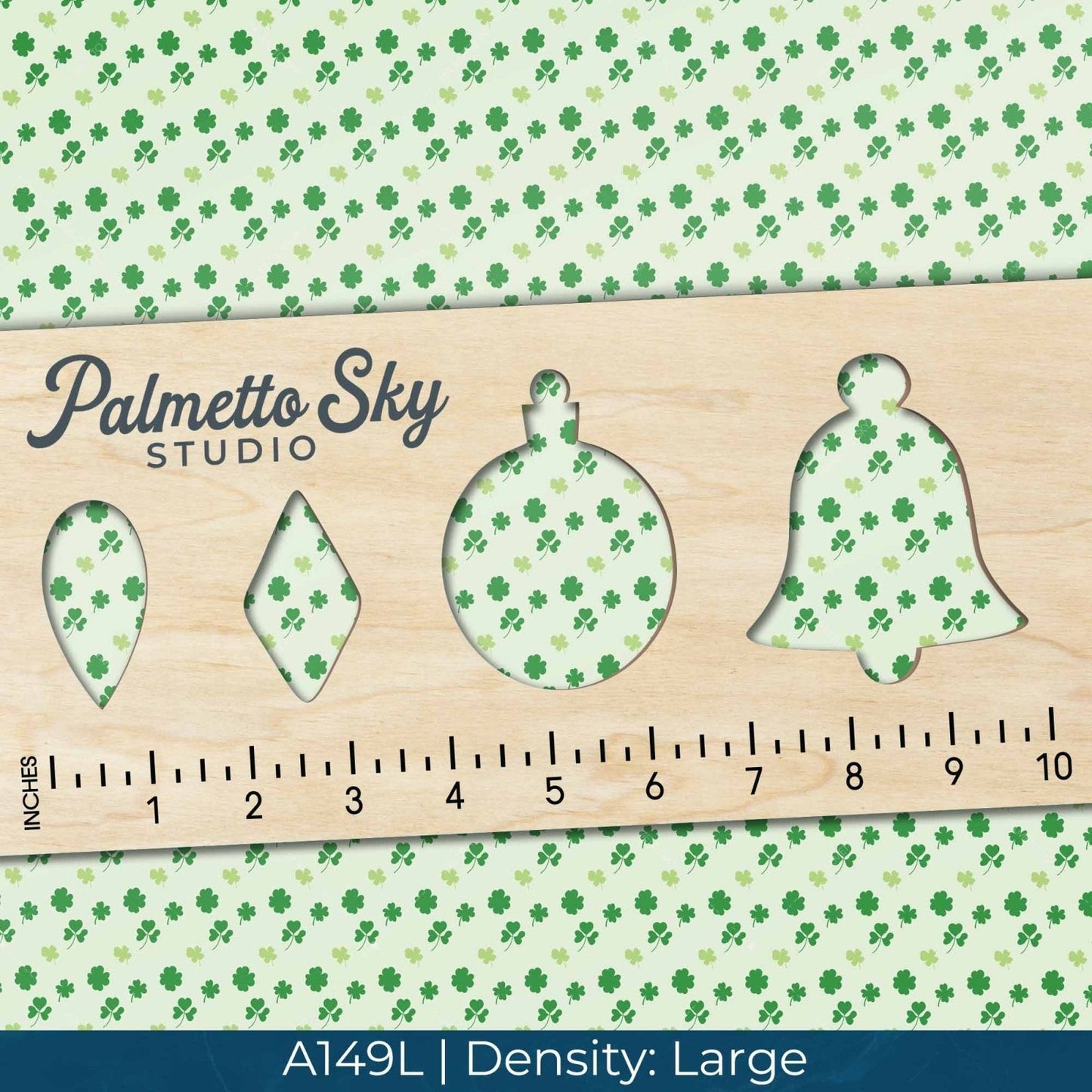 A149 Green Shamrock Clovers - Palmetto Sky Studio