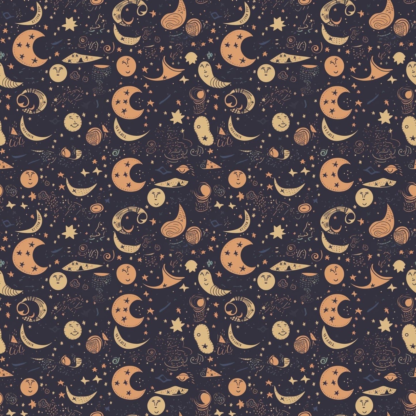 A156 Cartoon Night Sky - Palmetto Sky Studio