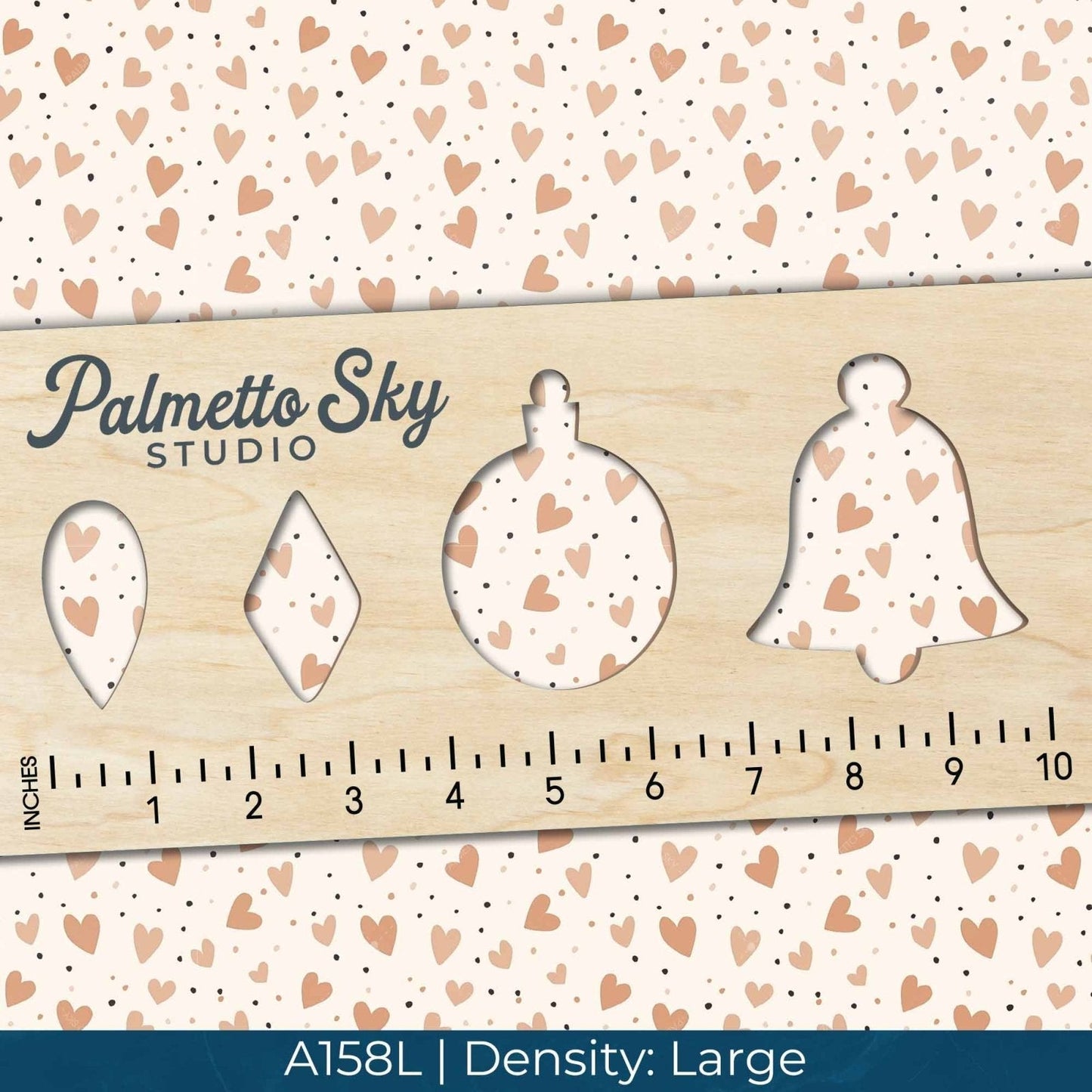 A158 Neutral Beige Hearts - Palmetto Sky Studio