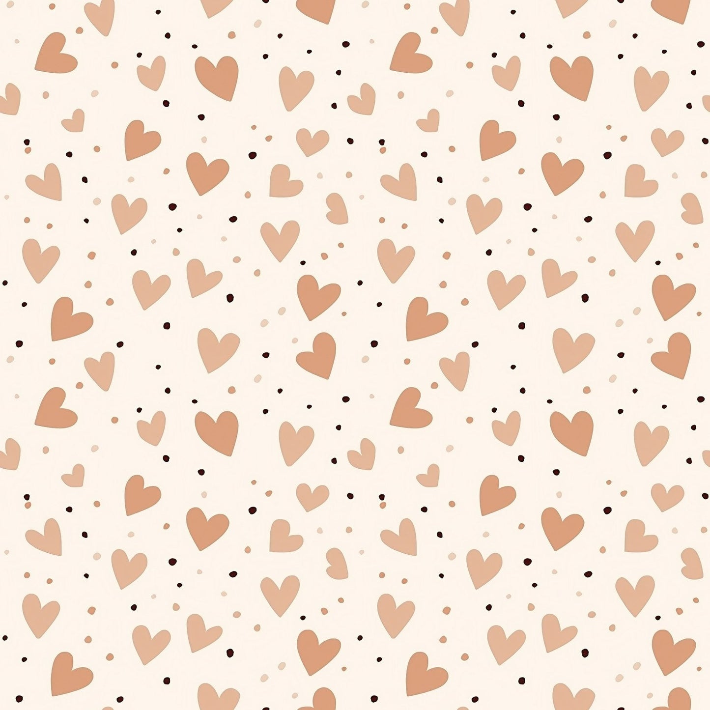 A158 Neutral Beige Hearts - Palmetto Sky Studio