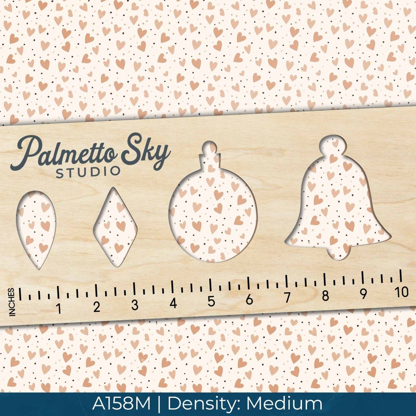 A158 Neutral Beige Hearts - Palmetto Sky Studio