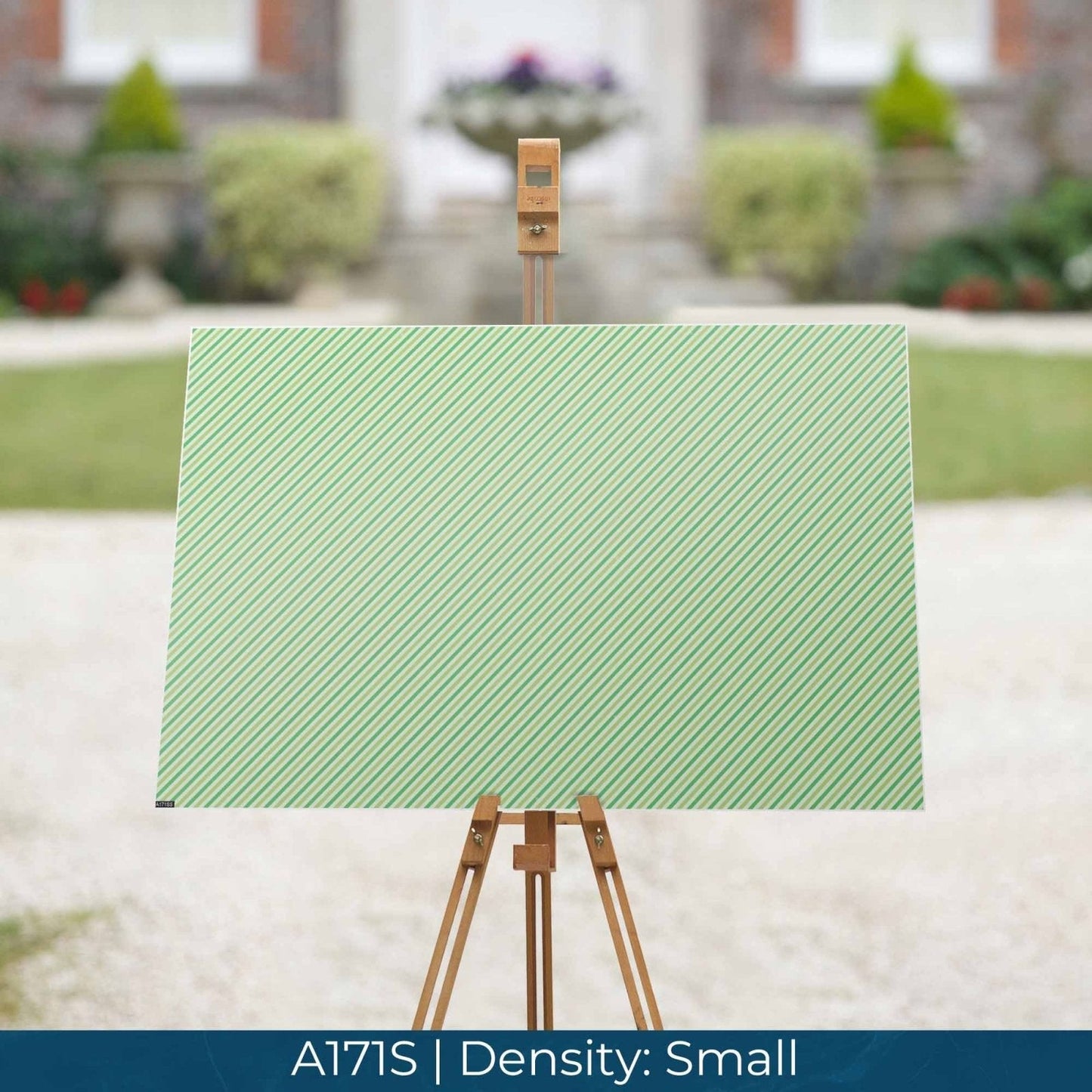A171 Green Diagonal Stripes - Palmetto Sky Studio