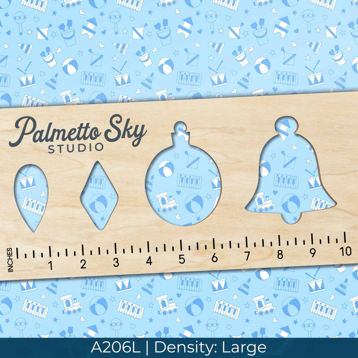 A206 Blue Baby Toys - Palmetto Sky Studio