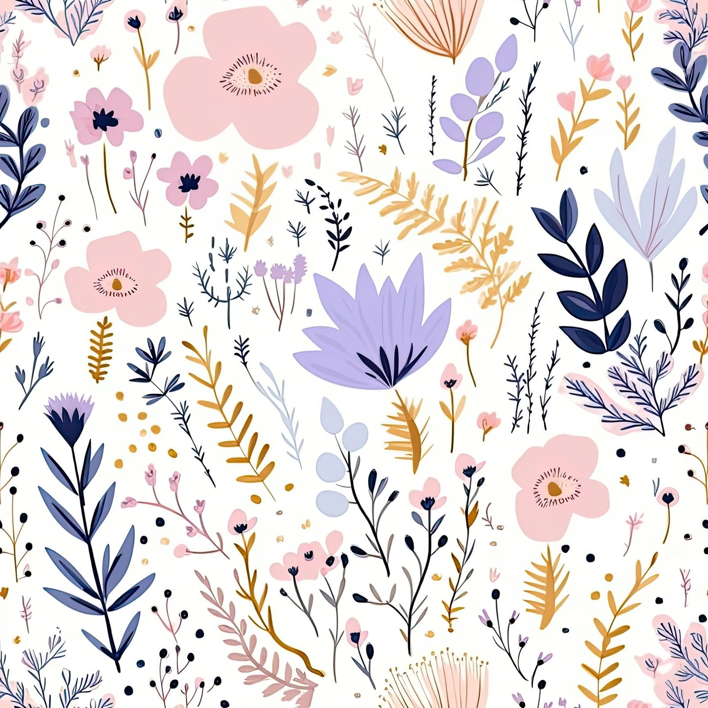 A224 Lilac Spring Florals - Palmetto Sky Studio