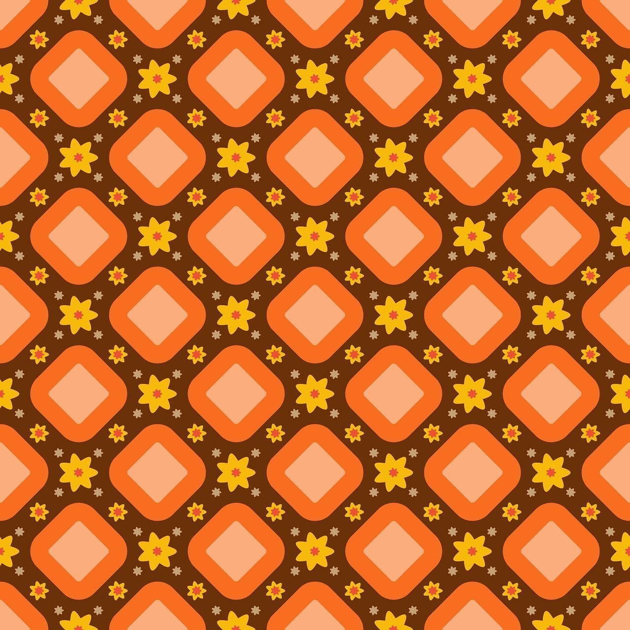 A233 Groovy Squares and Flowers - Palmetto Sky Studio