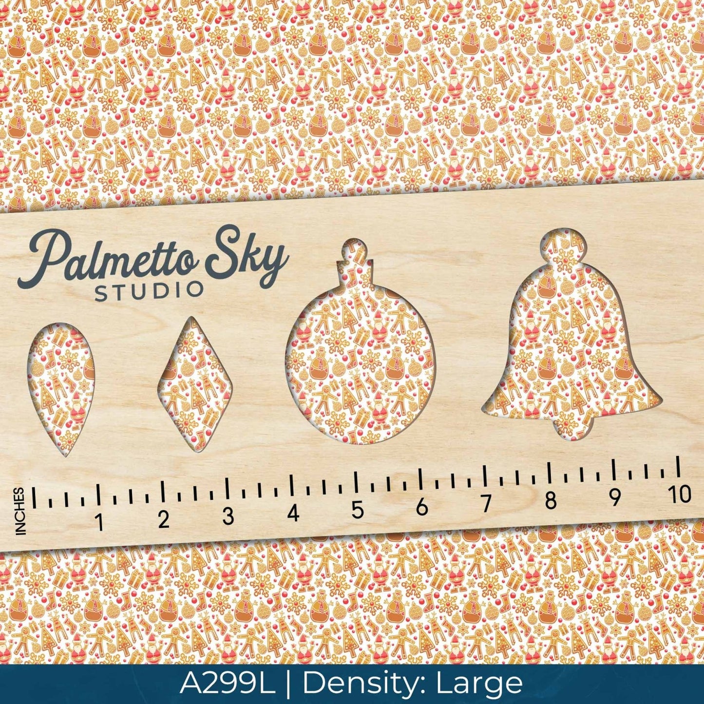 A299 White Gingerbread Shapes - Palmetto Sky Studio