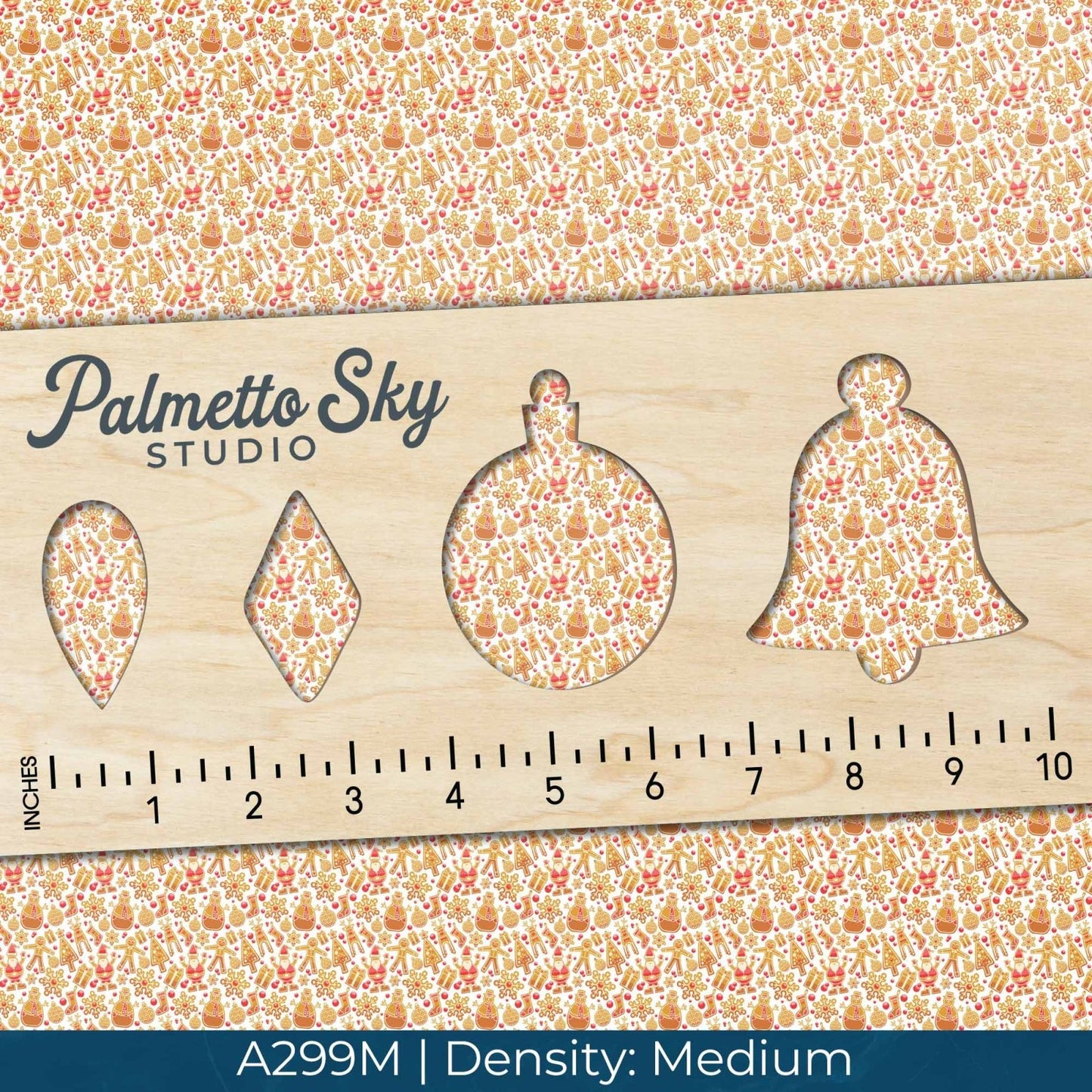 A299 White Gingerbread Shapes - Palmetto Sky Studio
