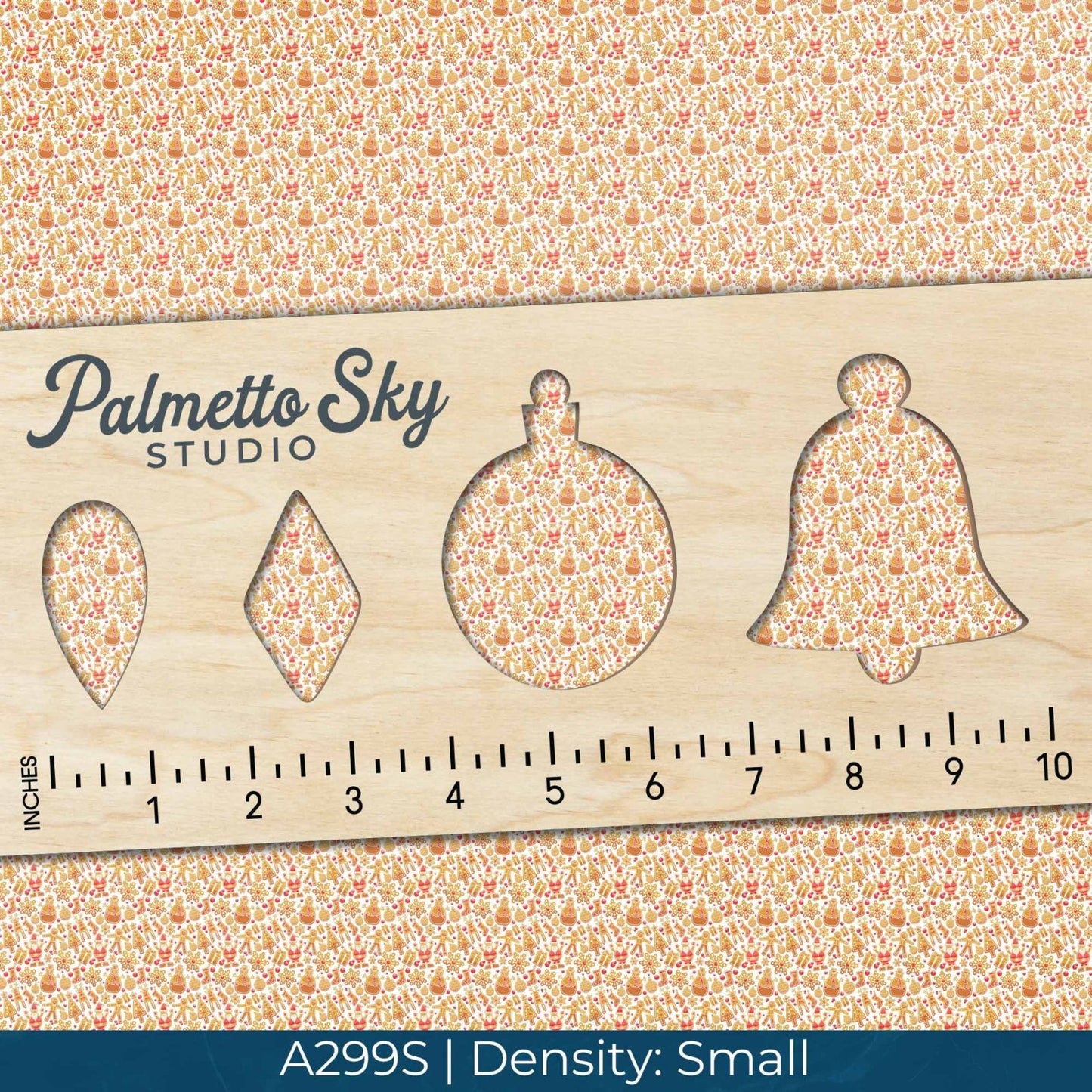 A299 White Gingerbread Shapes - Palmetto Sky Studio