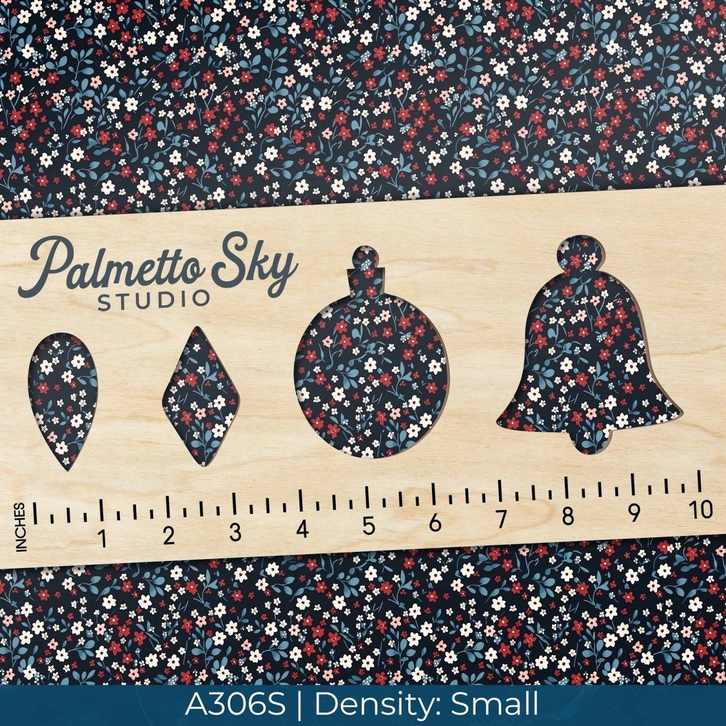 A306 Red Blue Florals - Palmetto Sky Studio