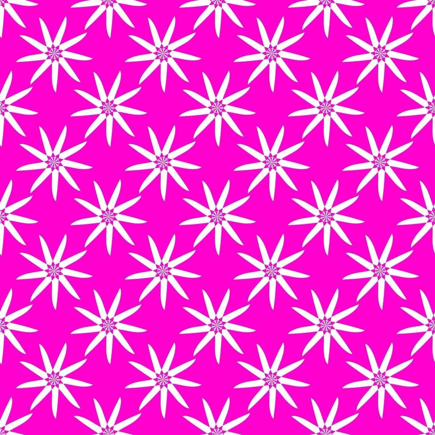 A321 Hot Pink Geometric Flowers - Palmetto Sky Studio