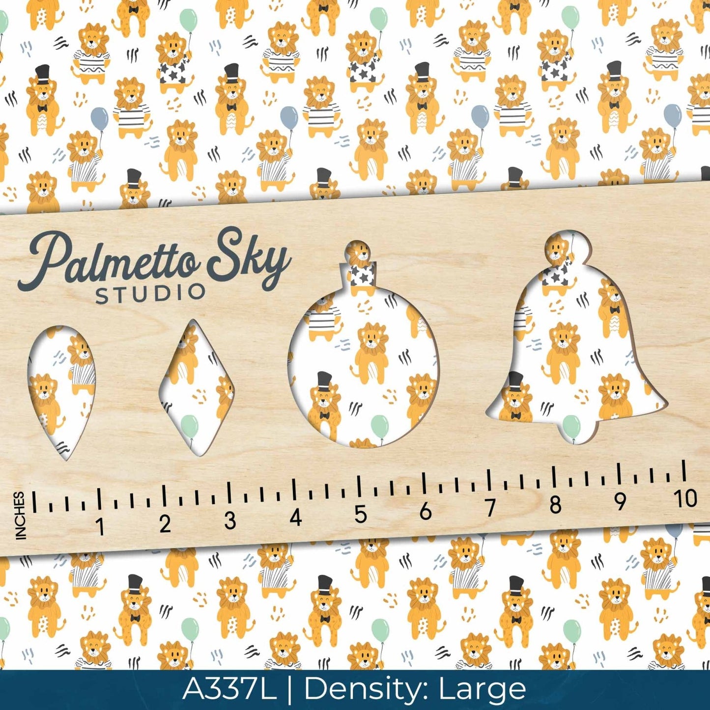 A337 White Party Lions - Palmetto Sky Studio