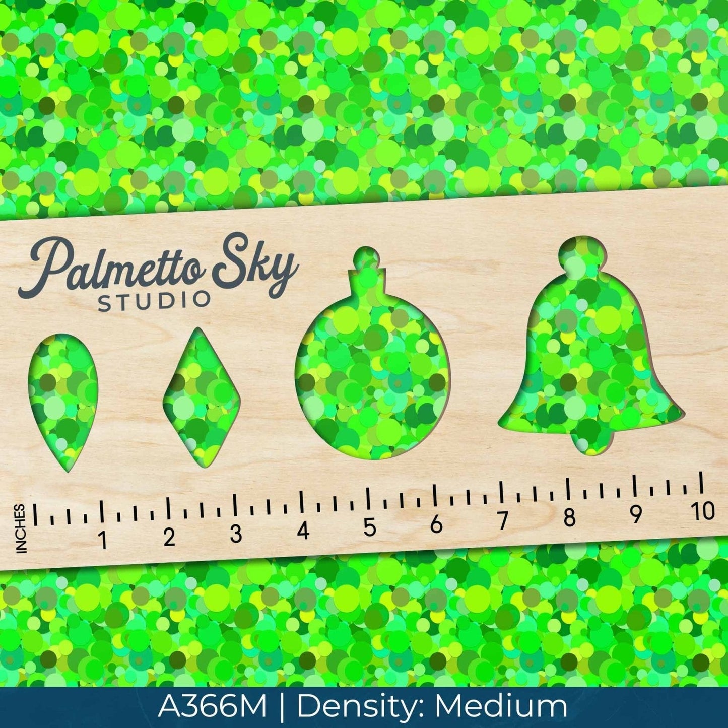 A366 Green Confetti Circles - Palmetto Sky Studio