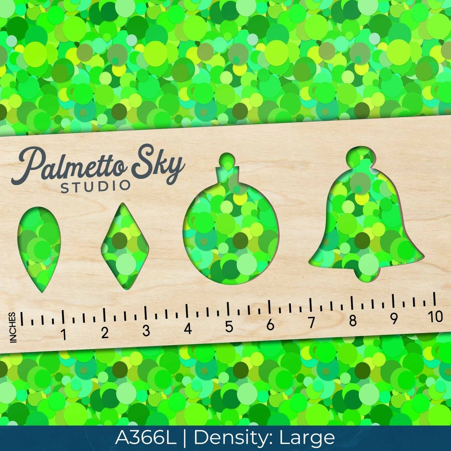 A366 Green Confetti Circles - Palmetto Sky Studio