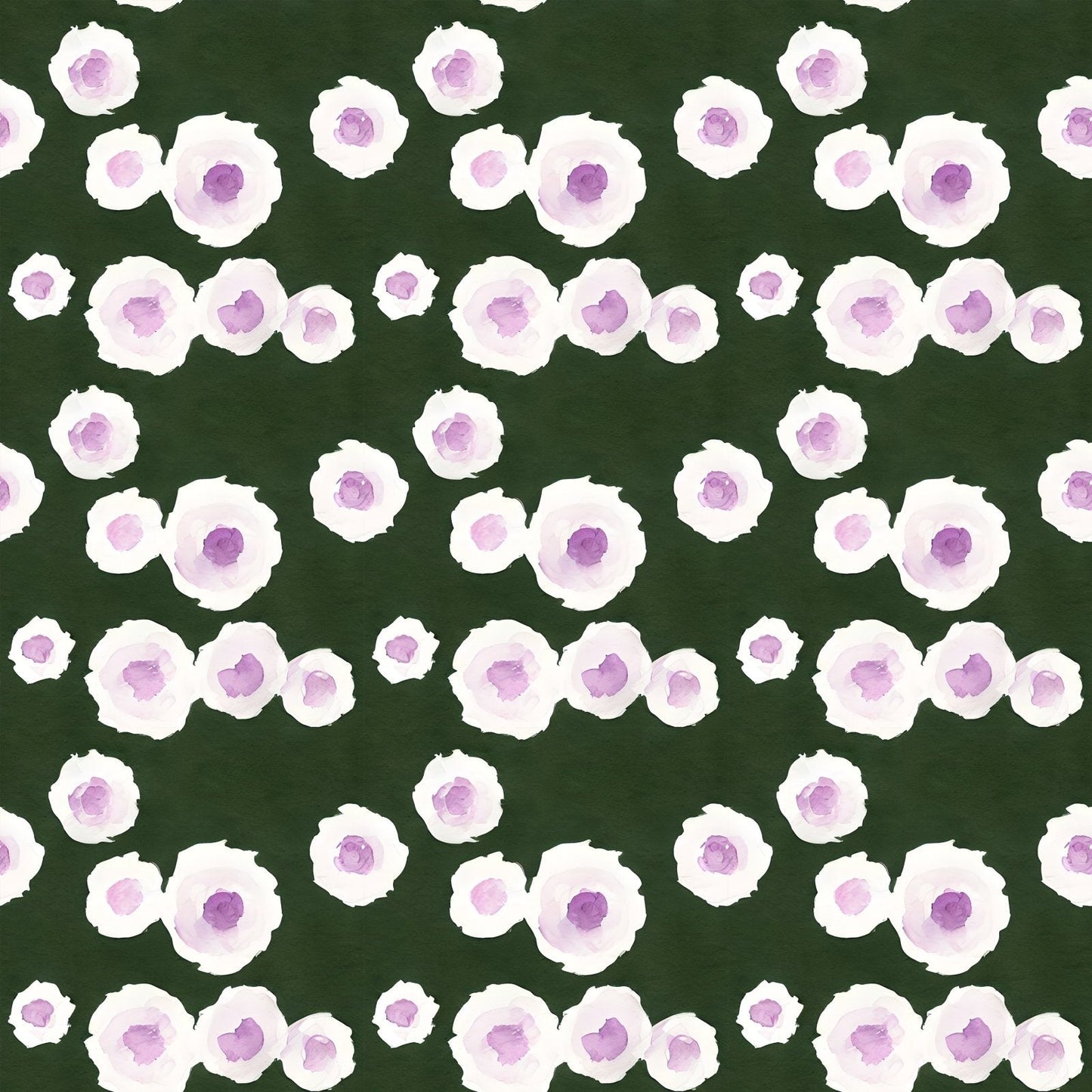 A368 Green Watercolor Blossoms - Palmetto Sky Studio