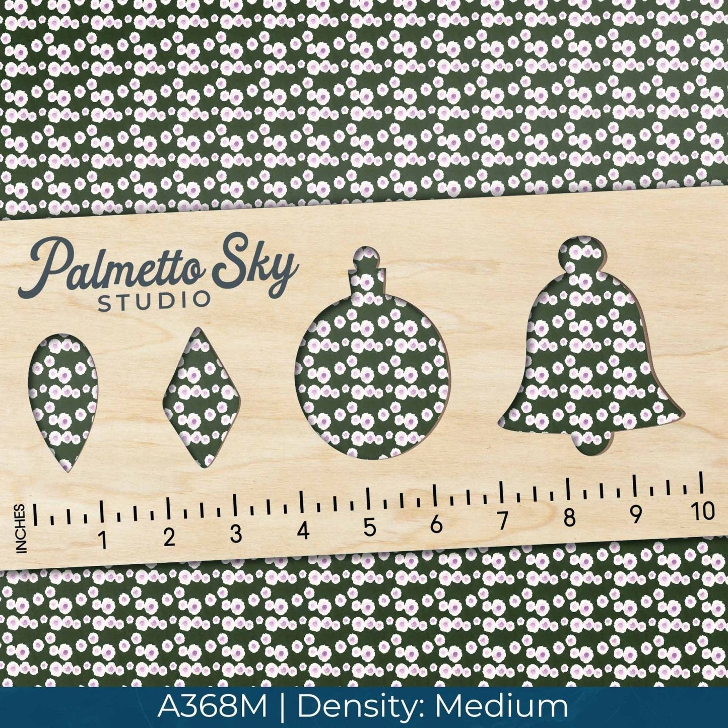 A368 Green Watercolor Blossoms - Palmetto Sky Studio