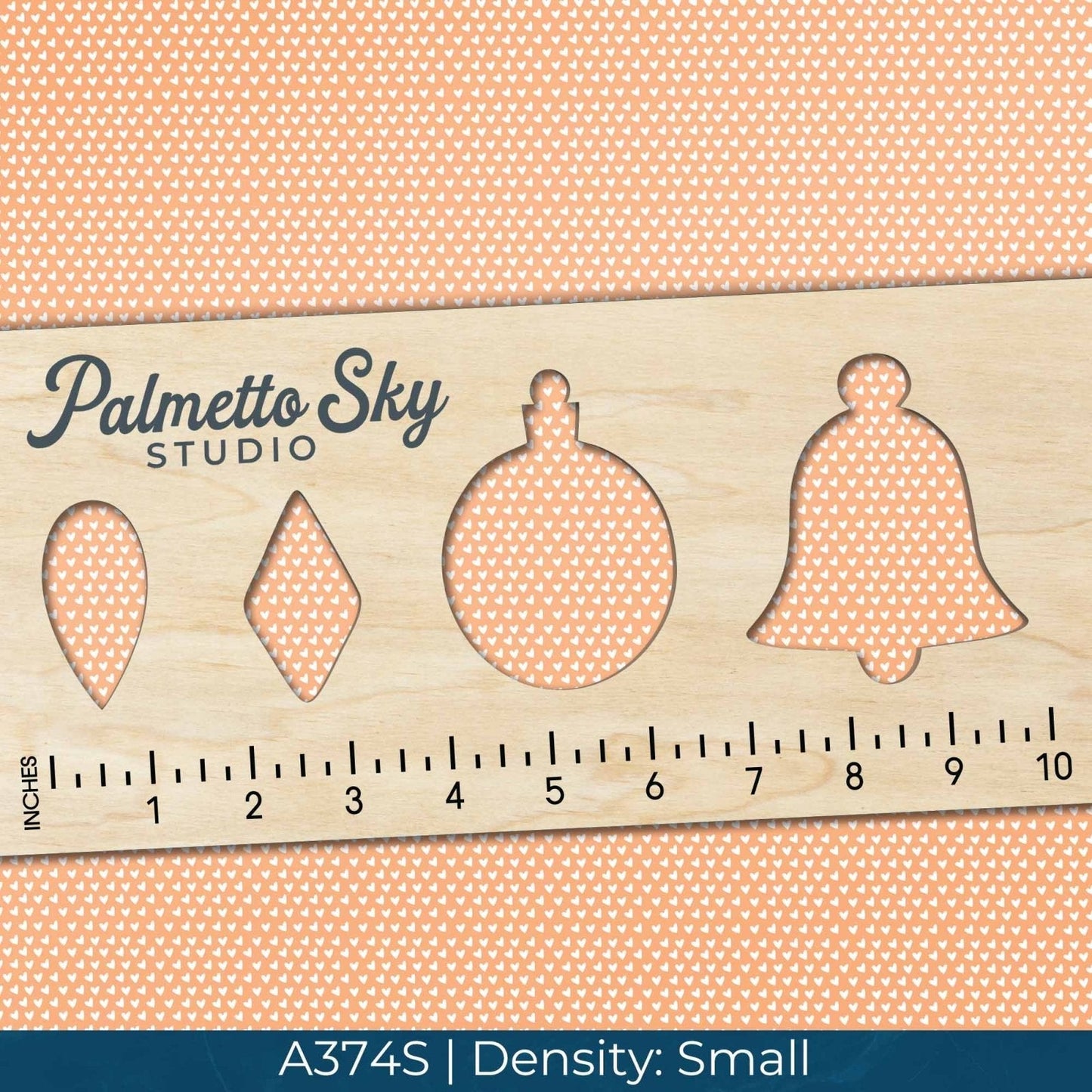 A374 Pastel Orange Hearts - Palmetto Sky Studio