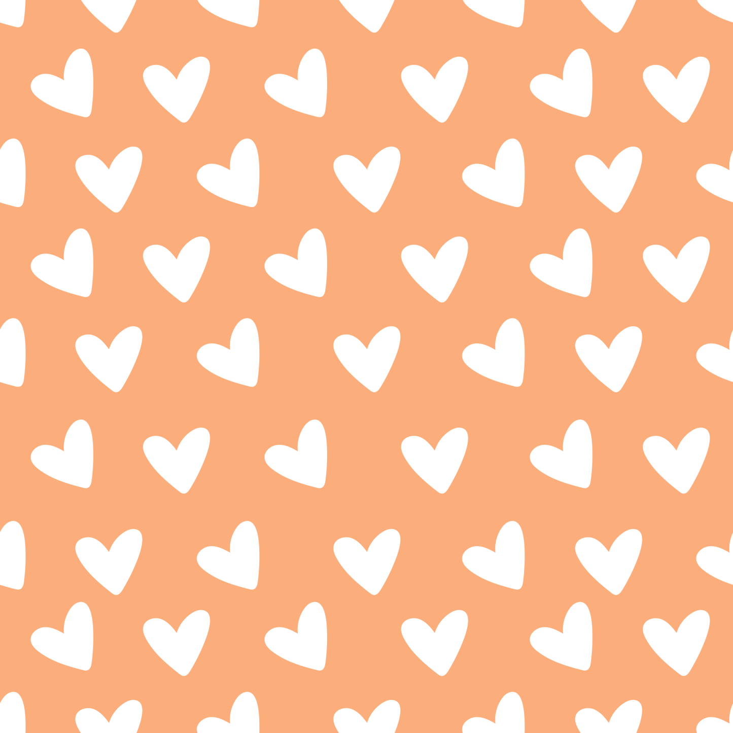 A374 Pastel Orange Hearts - Palmetto Sky Studio